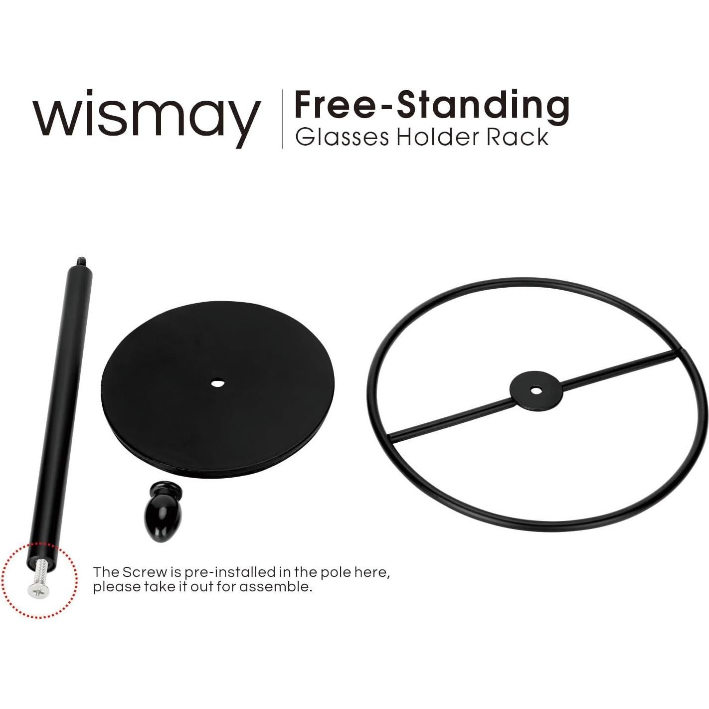 Soporte para Gafas de Sol Wismay, Acero Inoxidable, 12 Pares, Negro