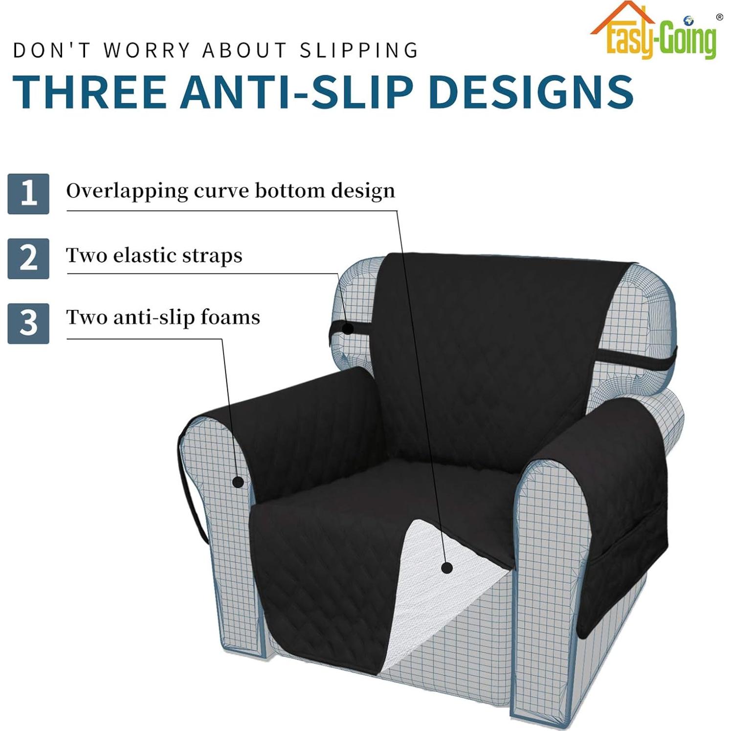 Funda de Silla Easy-Going Impermeable Negra 64.77 cm