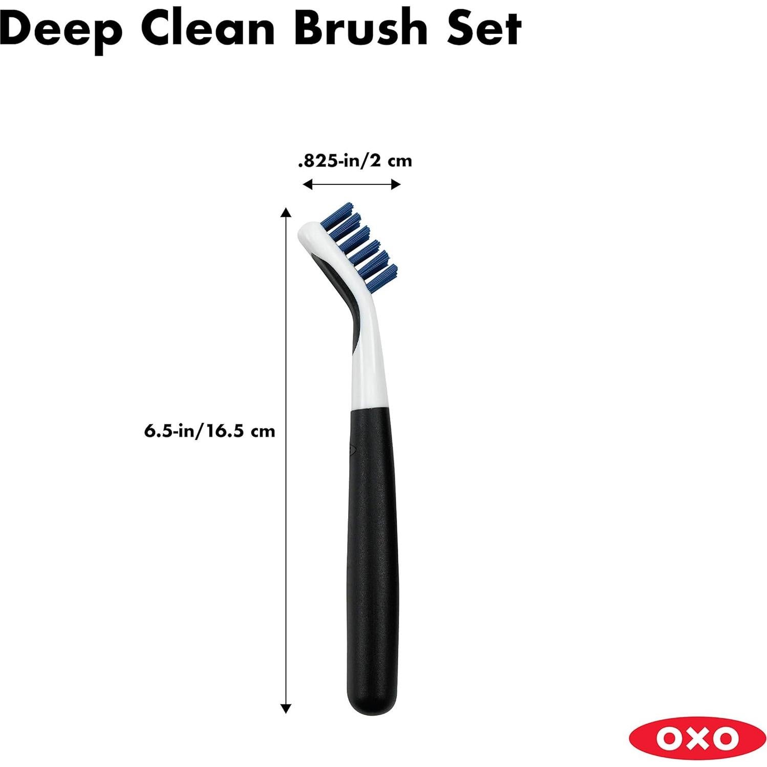 Juego de Cepillos de Limpieza OXO Good Grips, Azul