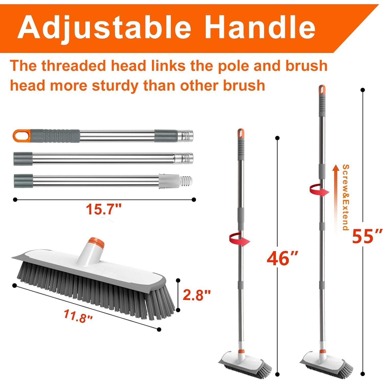 Cepillo de Fregado de Suelo BITOPE 2 en 1 Extensible 30 cm