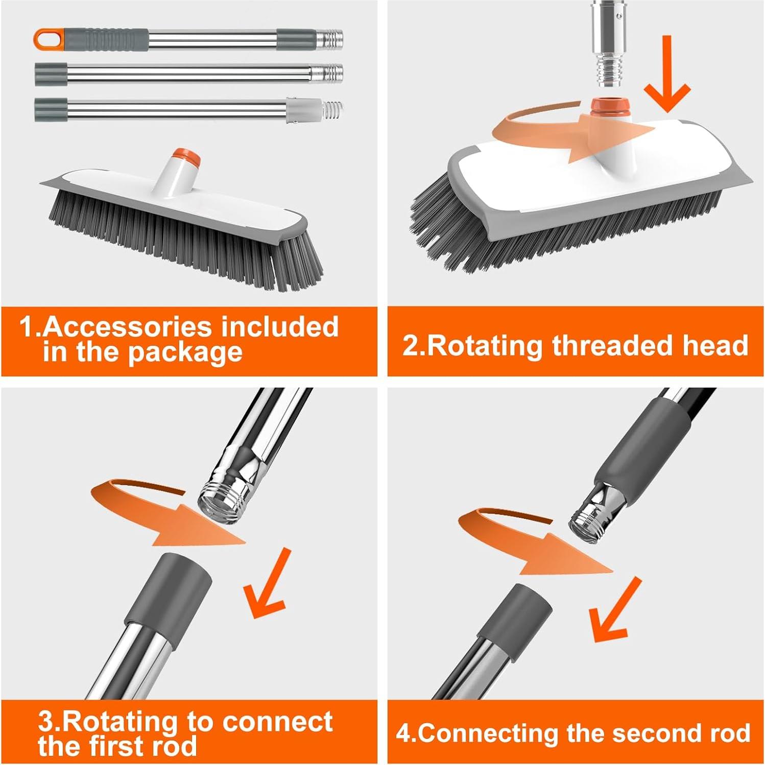 Cepillo de Fregado de Suelo BITOPE 2 en 1 Extensible 30 cm