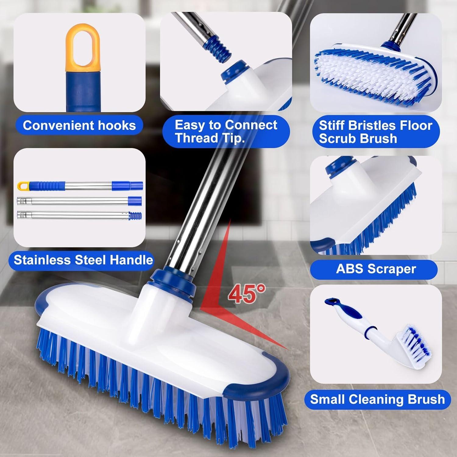 Cepillo de Fregado ITTAHO 2 en 1 con Mango Ajustable