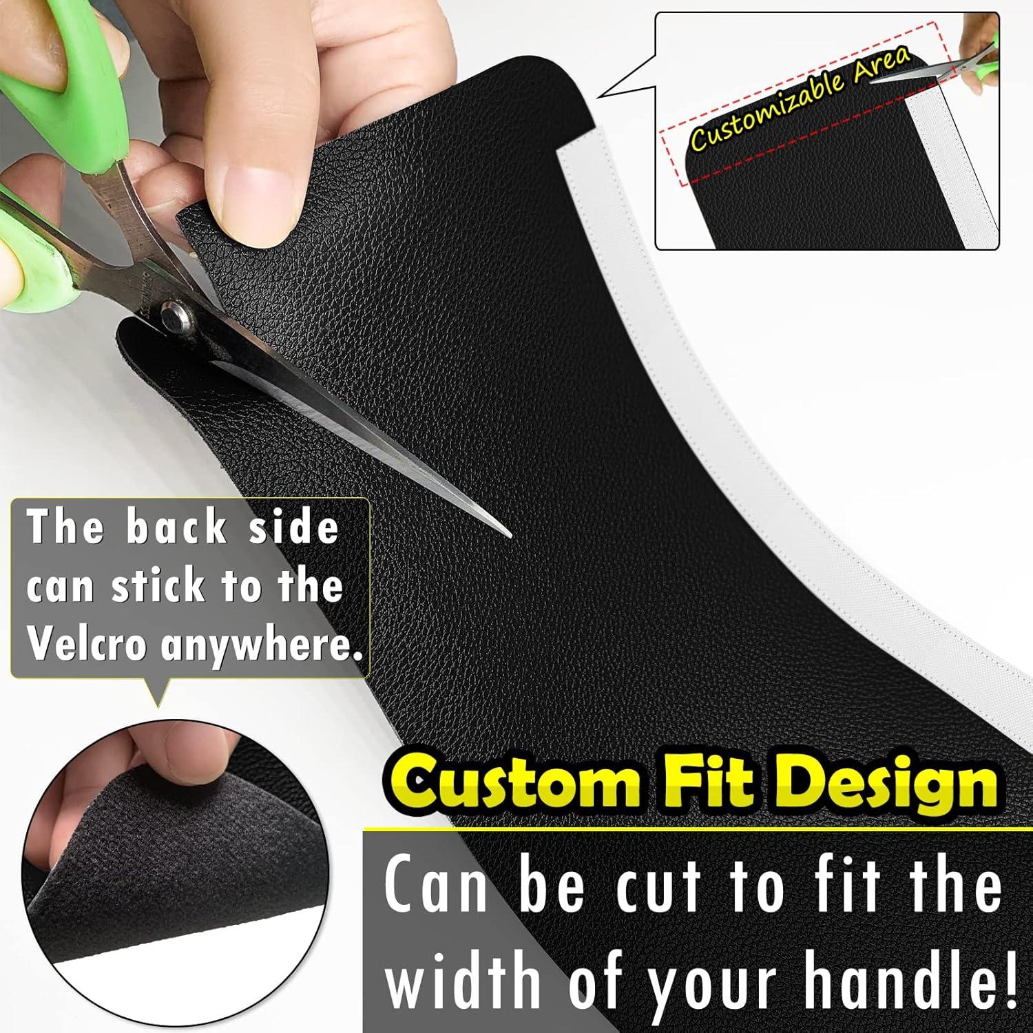 Cubiertas de Manijas de Cocina Royleath 6PCS Cuero Negro