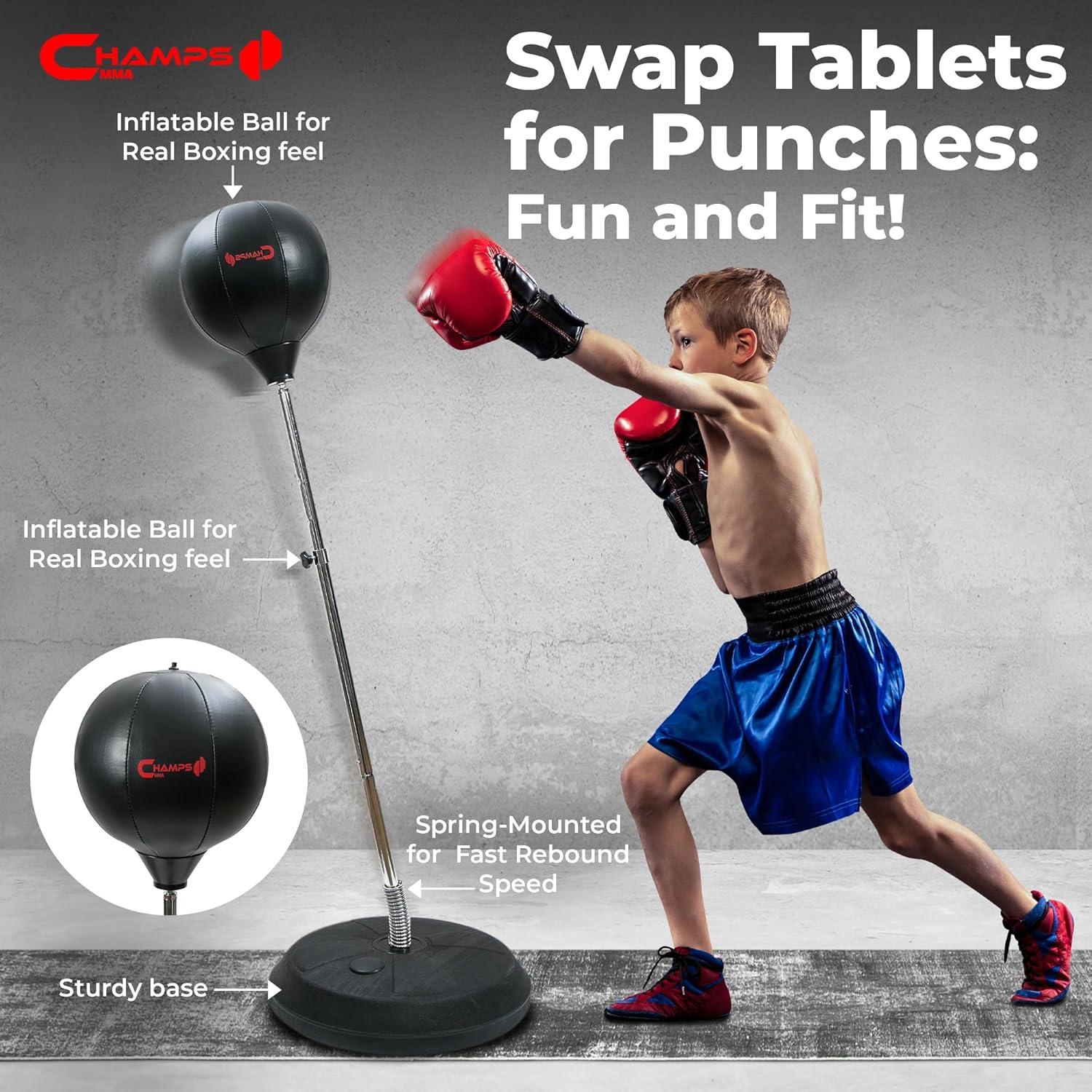 Bolsa de Boxeo de Pie Champs MMA para Niños con Guantes