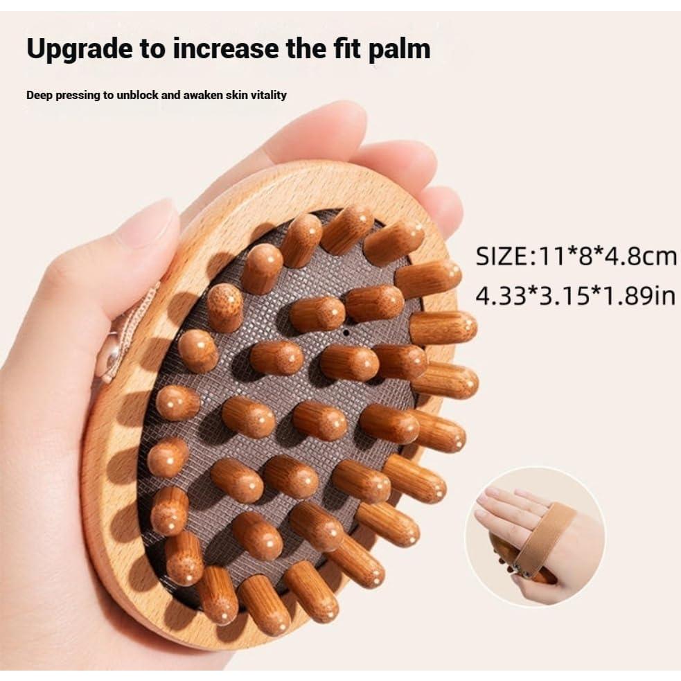 Peine de Masaje de Madera Natural TIKMNO 11x8cm para Relajación