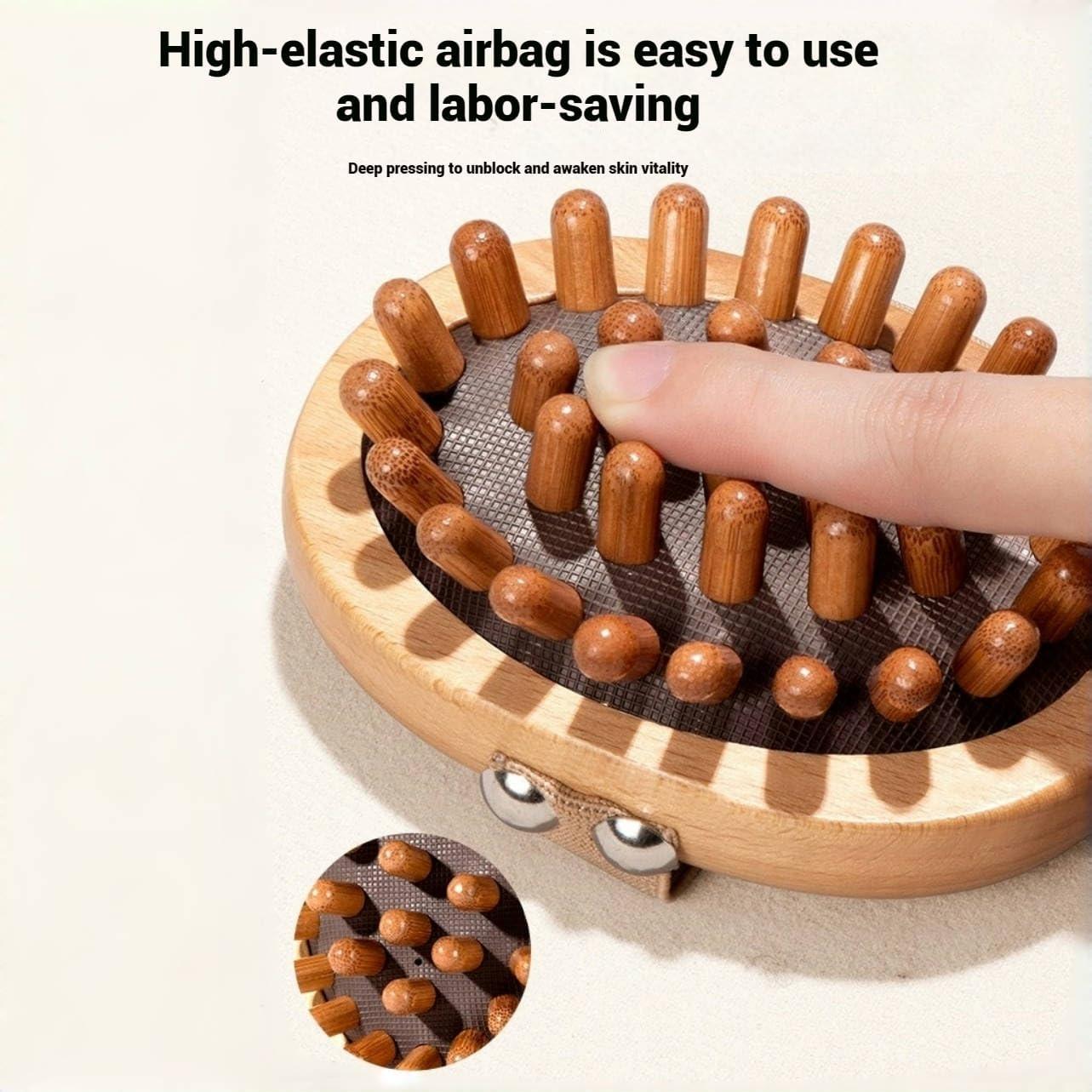 Peine de Masaje de Madera Natural TIKMNO 11x8cm para Relajación