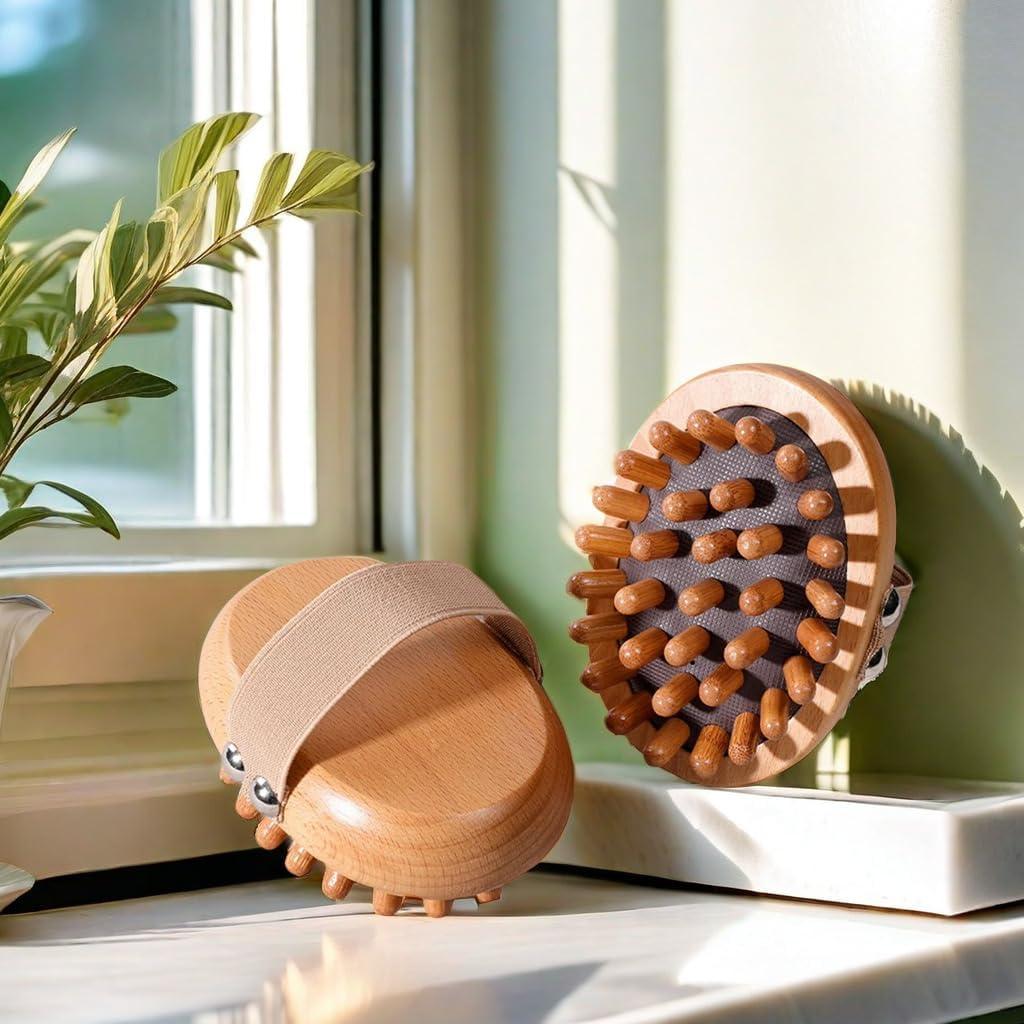 Peine de Masaje de Madera Natural TIKMNO 11x8cm para Relajación