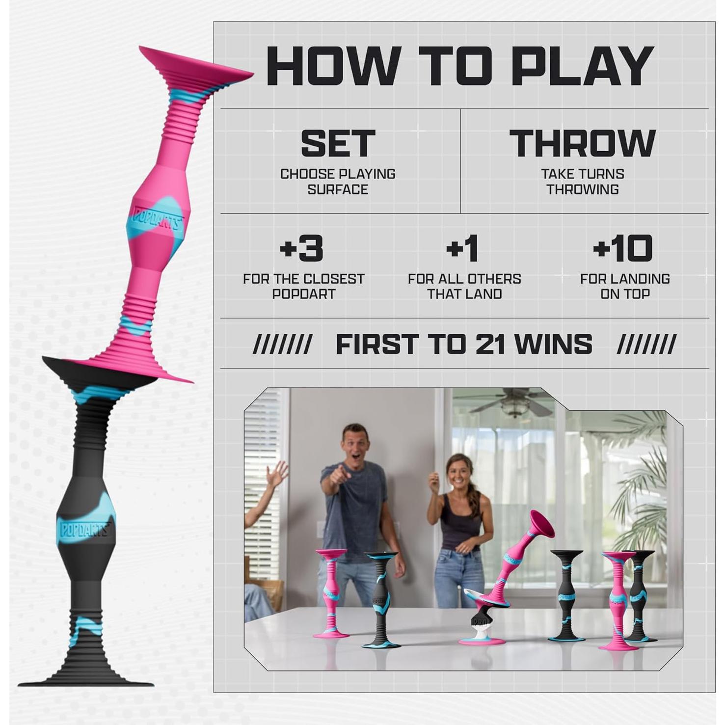 Juego Popdarts PRO Rizzle - Lanzamiento Ventosas Interior/Exterior