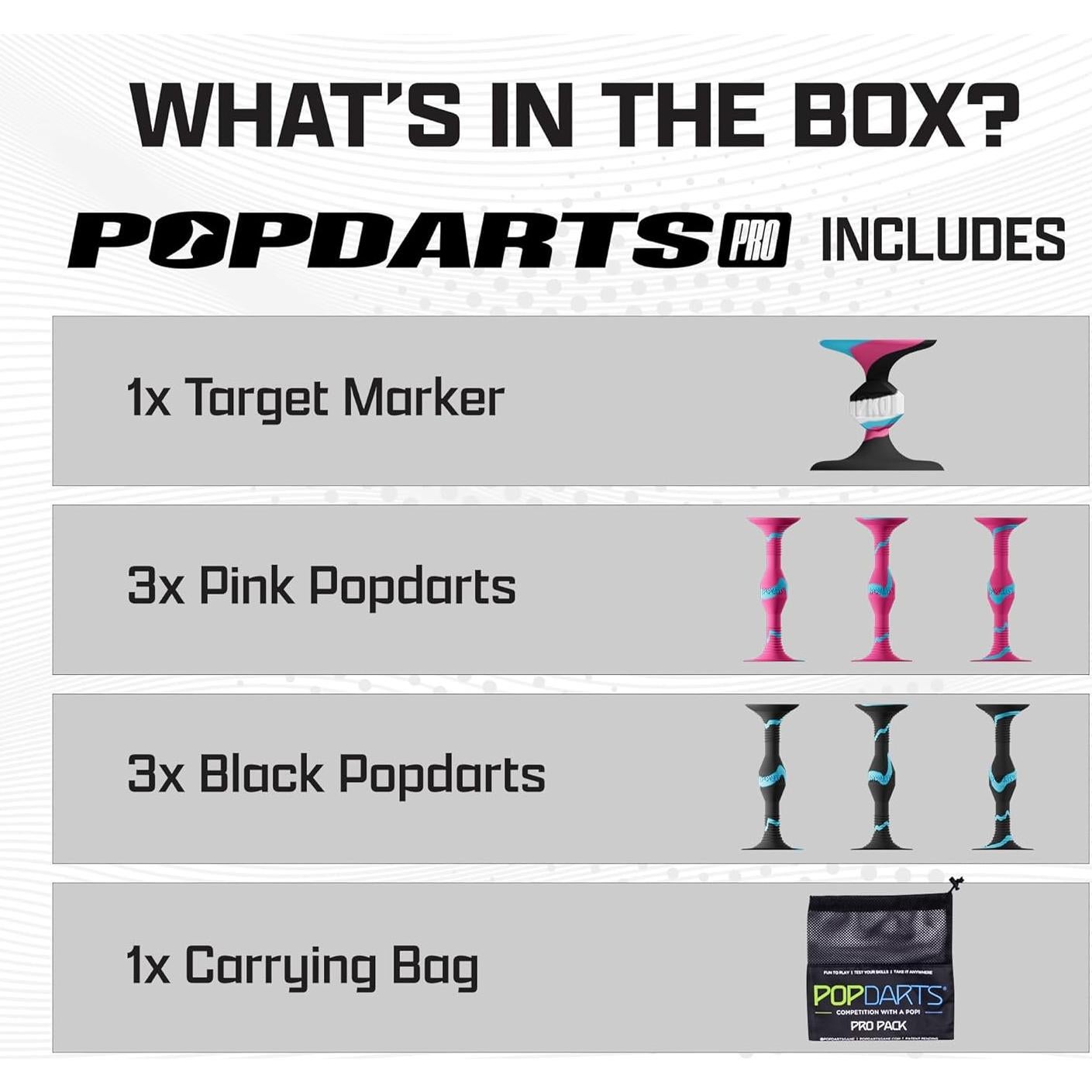 Juego Popdarts PRO Rizzle - Lanzamiento Ventosas Interior/Exterior