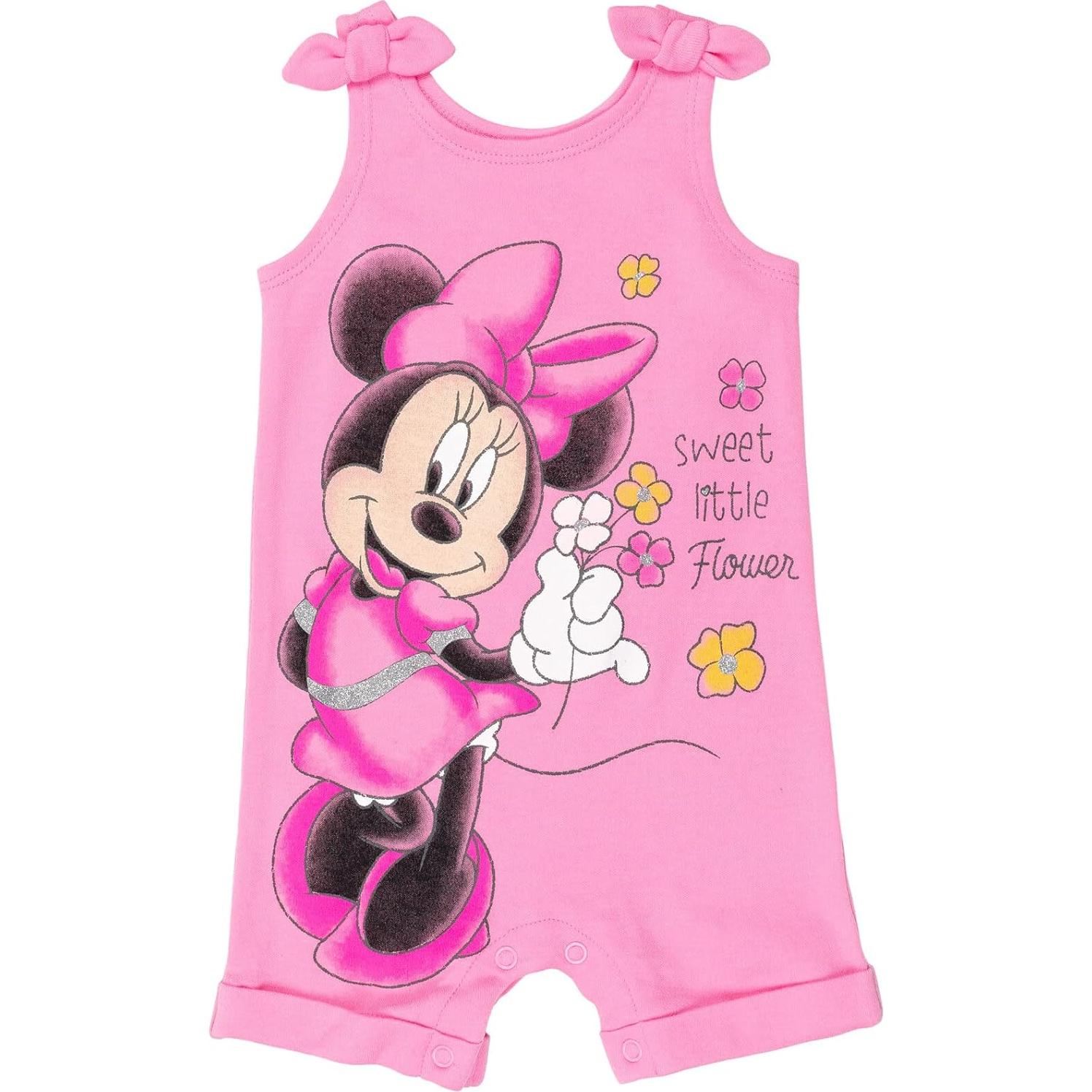 Mono sin mangas Disney Minnie Mouse + Diadema Rosa 0-3 meses