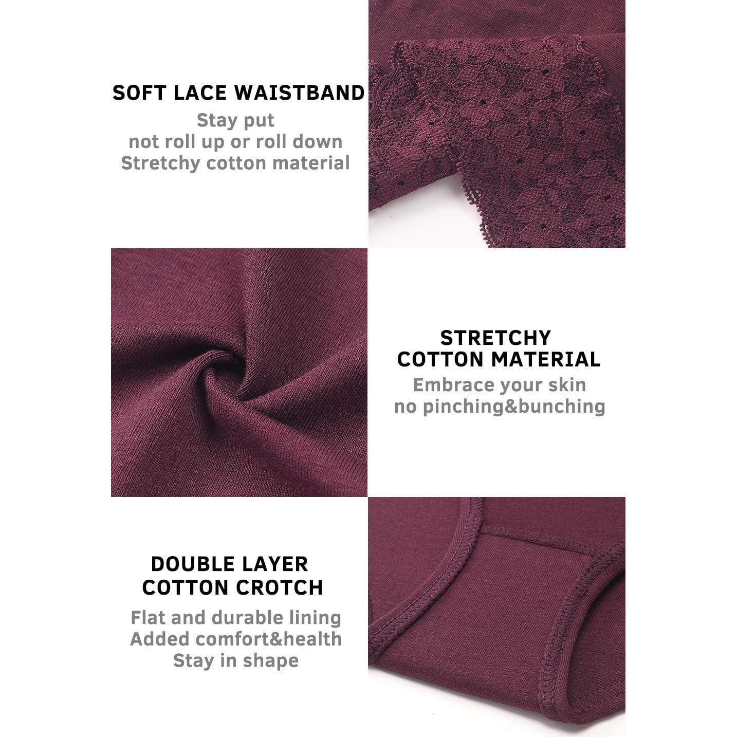 Bragas de Algodón Wealurre para Mujeres - Pack de Encaje