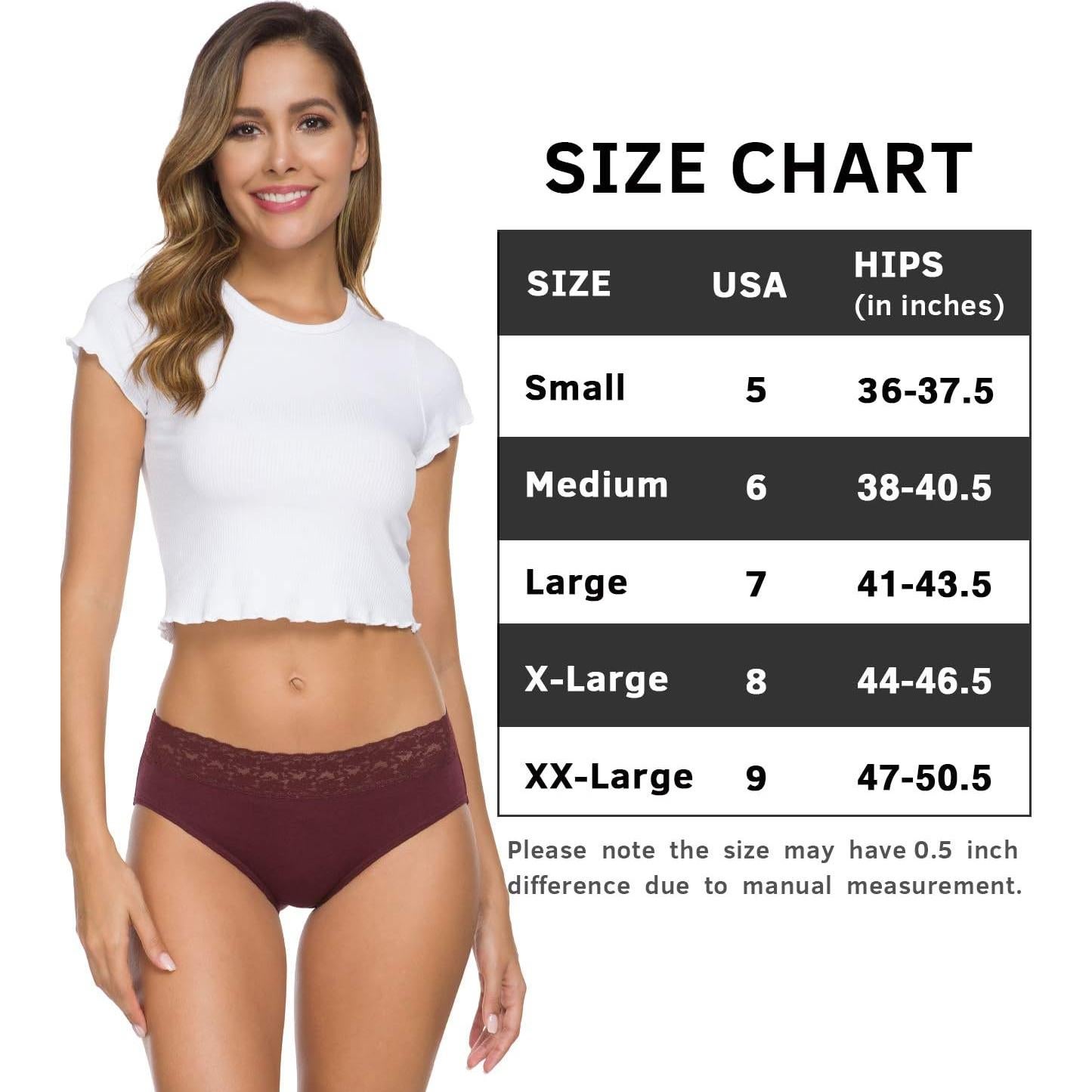 Bragas de Algodón Wealurre para Mujeres - Pack de Encaje