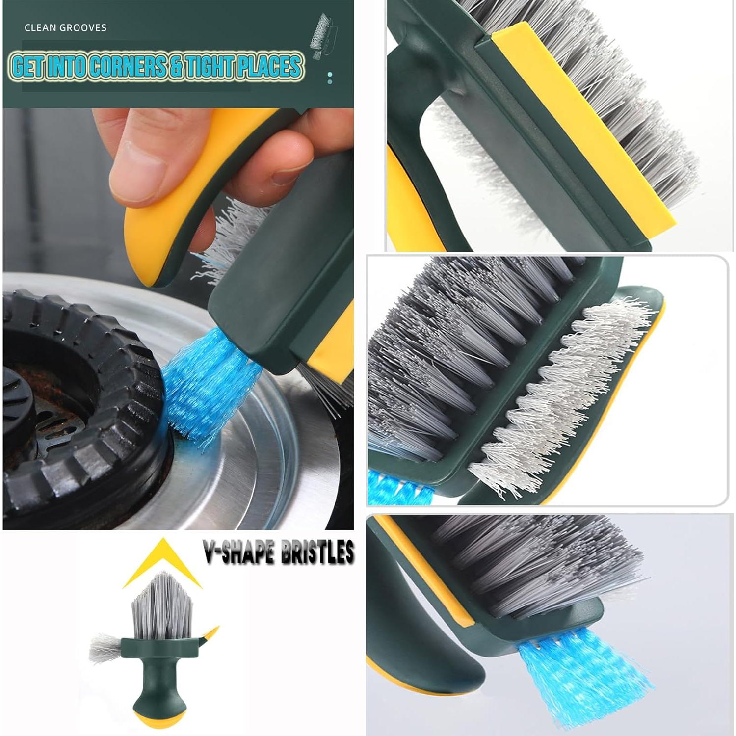 Cepillo de Lechada 4 en 1 ZIOYCKL Verde con Rasqueta