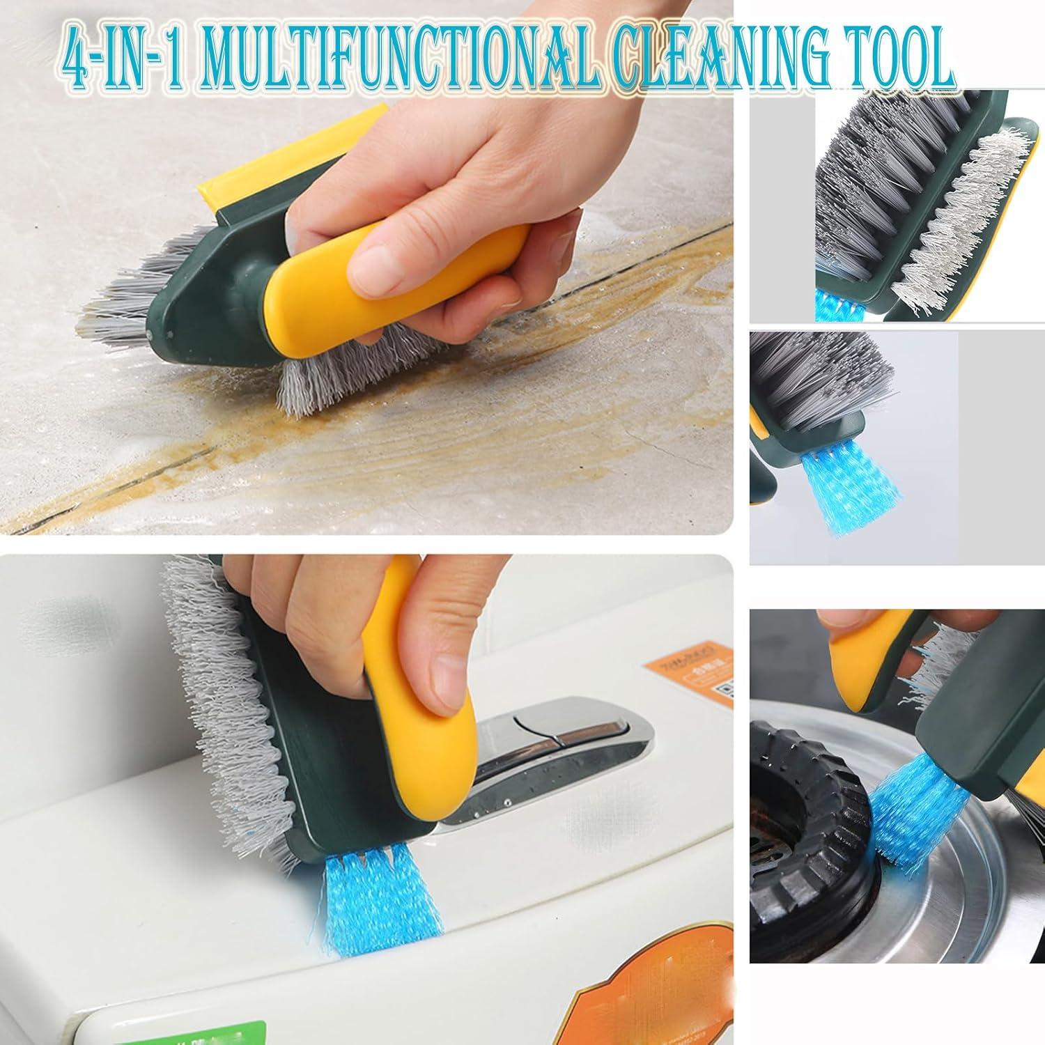 Cepillo de Lechada 4 en 1 ZIOYCKL Verde con Rasqueta