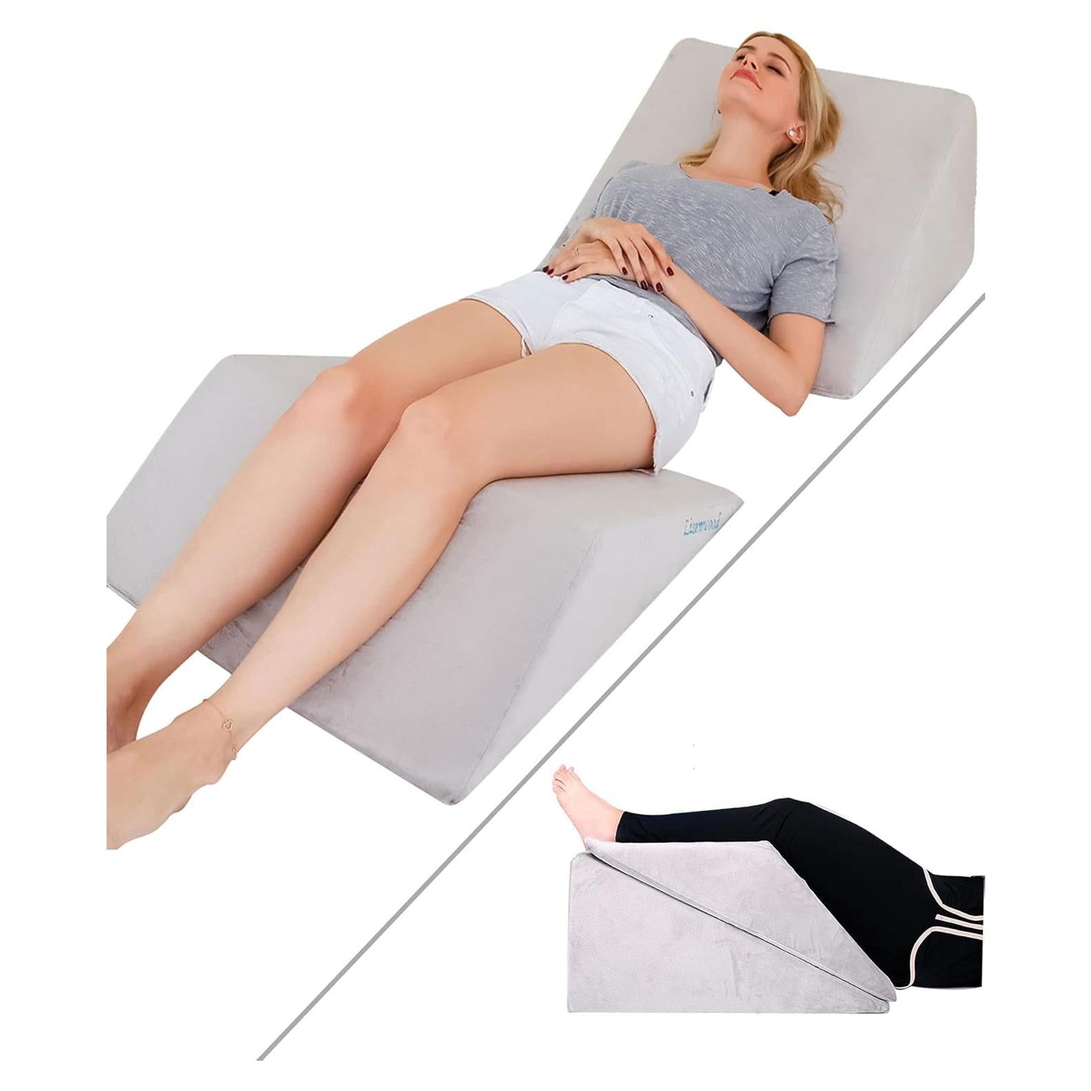 Juego de Almohadas en Cuña Lisenwood - Espuma Viscoelástica Gris