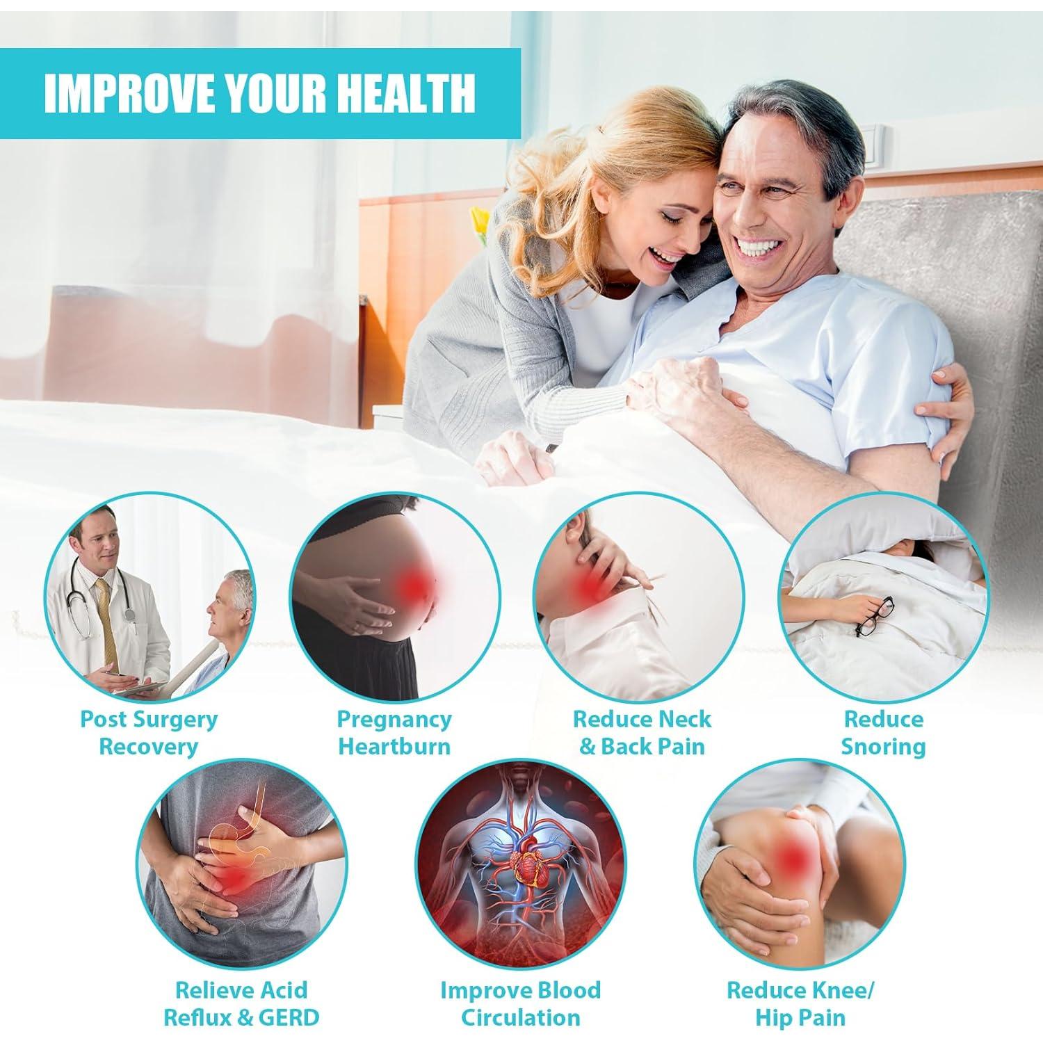 Juego de Almohadas en Cuña Lisenwood - Espuma Viscoelástica Gris