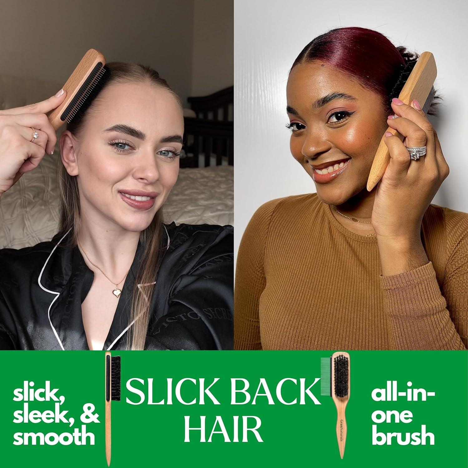 Cepillo de Cerda de Jabalí GranNaturals con Peine para Peinar