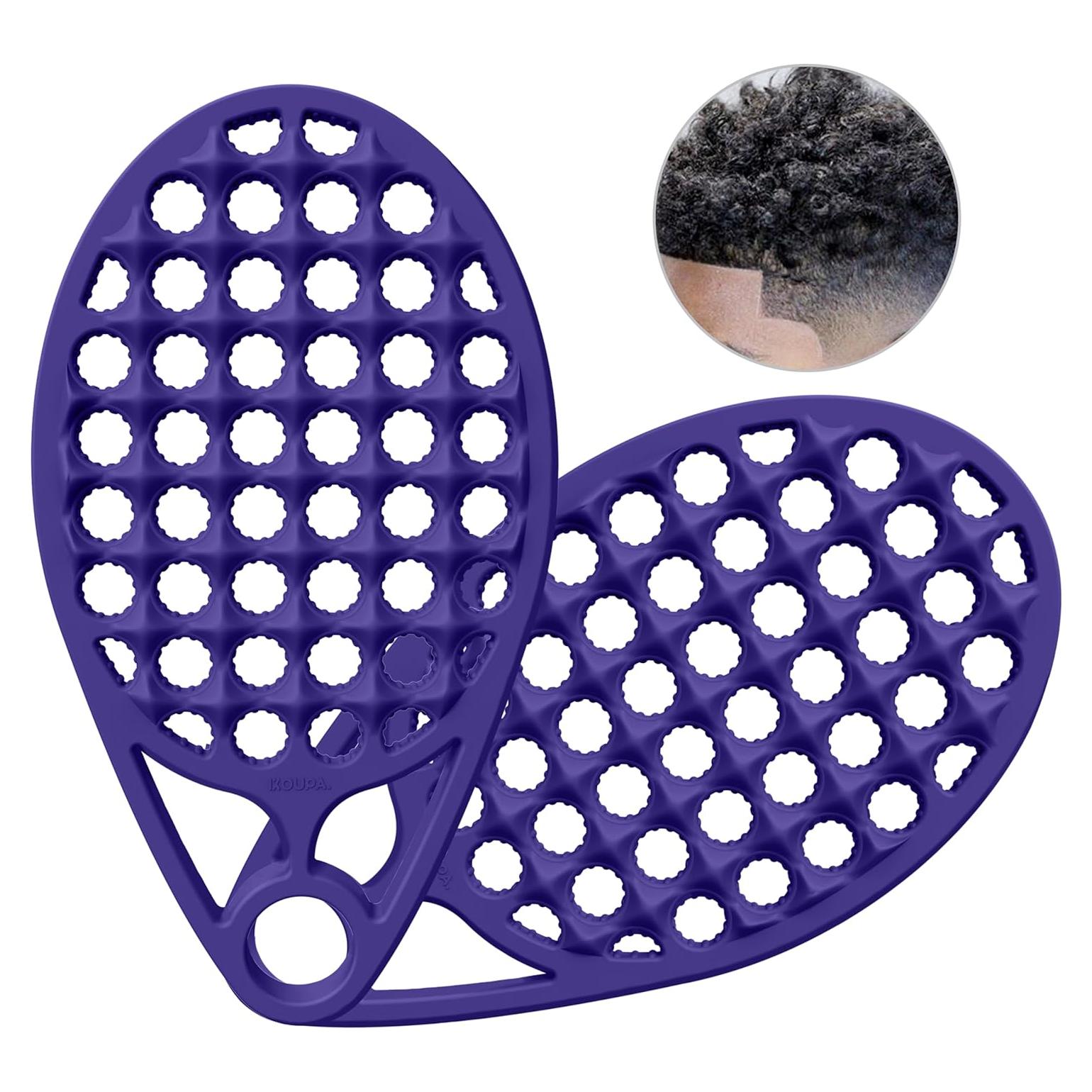 Cepillo Rizado de Silicona KOUPA para Rizos Afro 2 Piezas