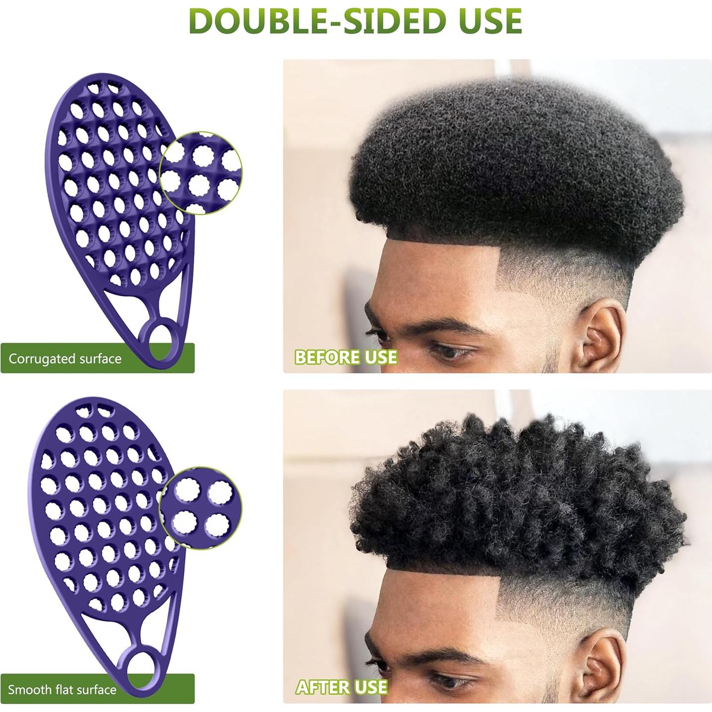 Cepillo Rizado de Silicona KOUPA para Rizos Afro 2 Piezas
