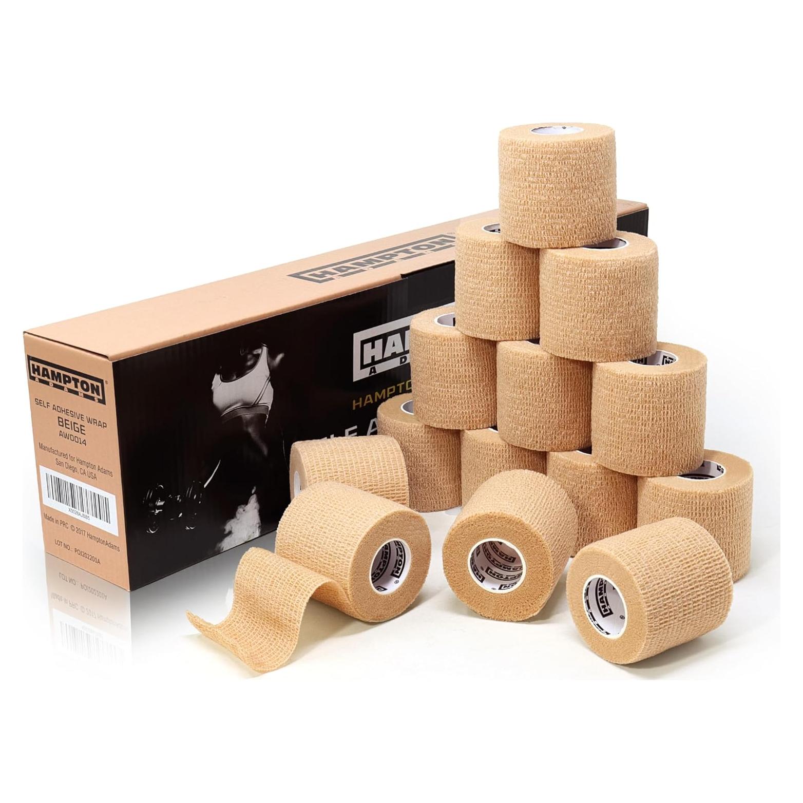 Venda Cohesiva Elástica Hampton Adams 14 Piezas 4.57m Beige