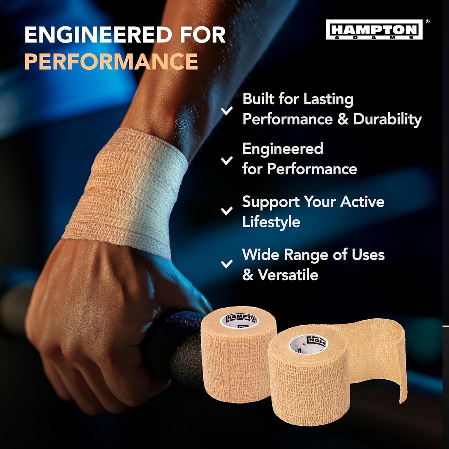 Venda Cohesiva Elástica Hampton Adams 14 Piezas 4.57m Beige