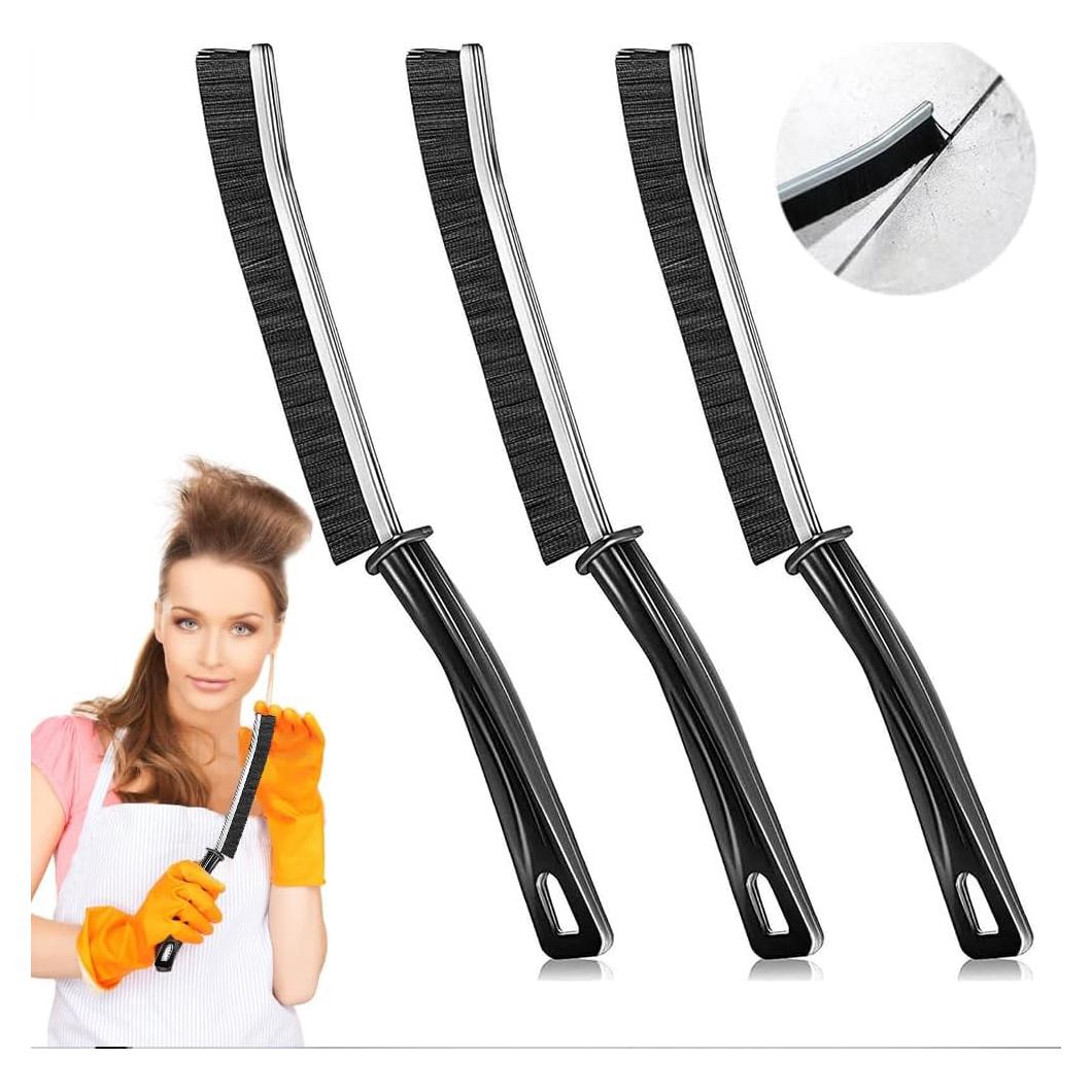 Juego de 3 cepillos de limpieza BSFRNF para rincones duros