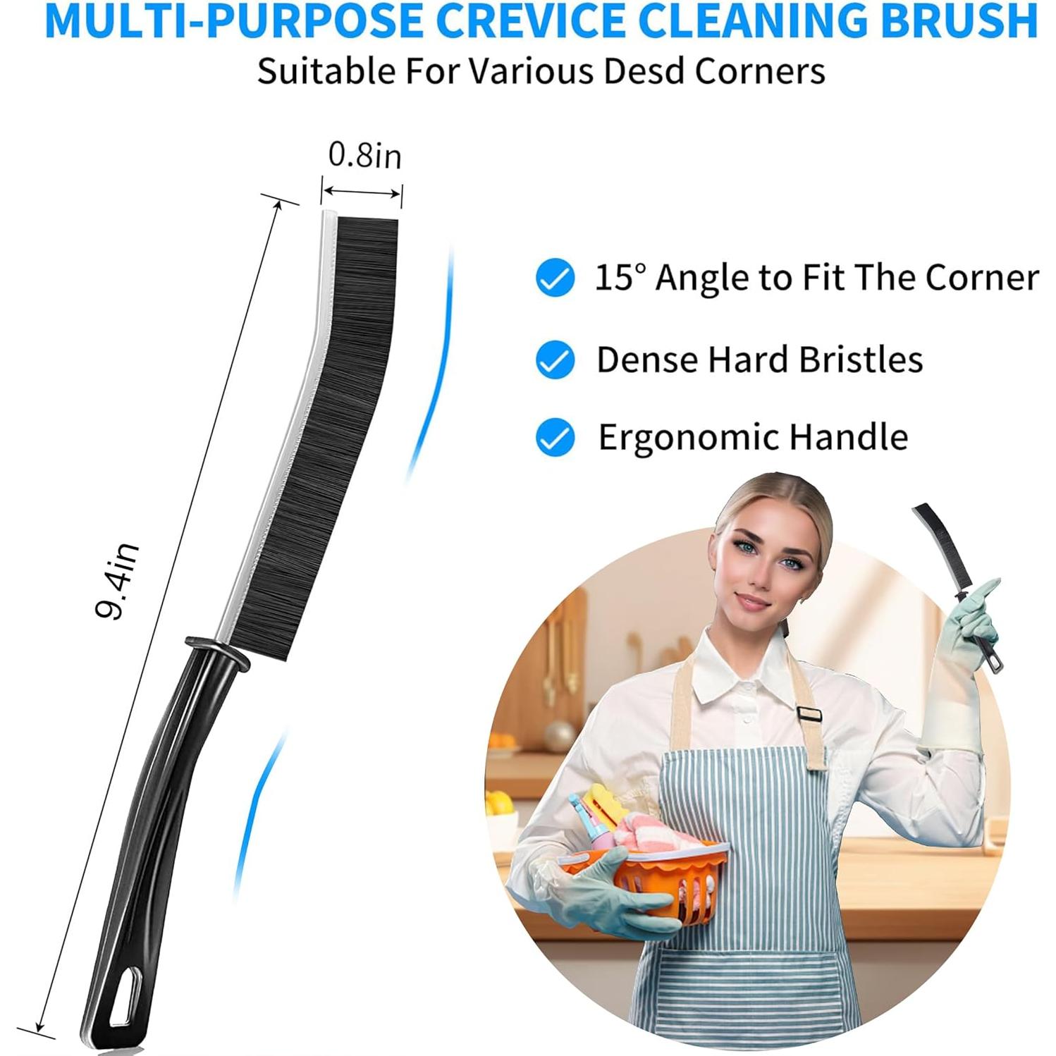 Juego de 3 cepillos de limpieza BSFRNF para rincones duros