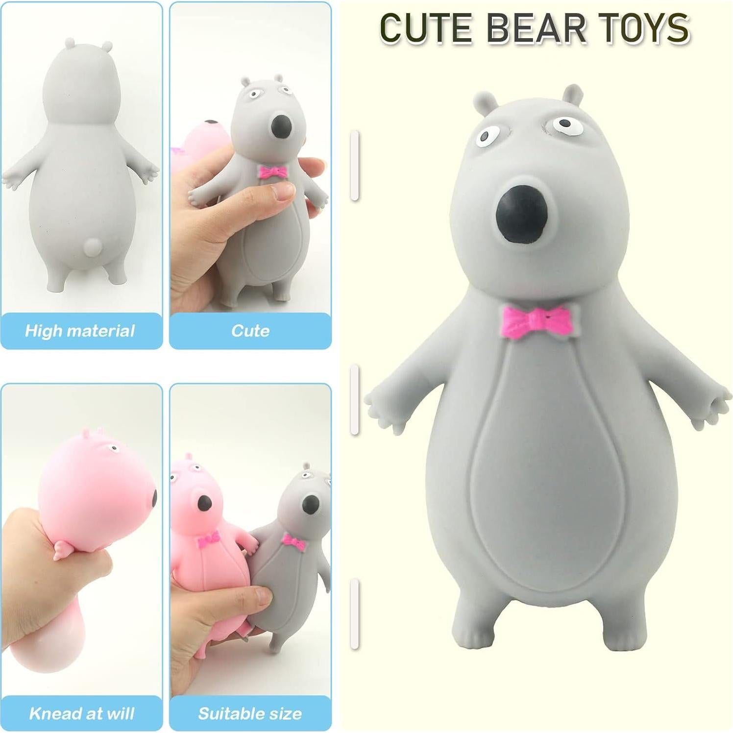 Pelotas de Estrés de Oso 2 Pcs GuTiQuanjj - Alivio para Adultos y Niños