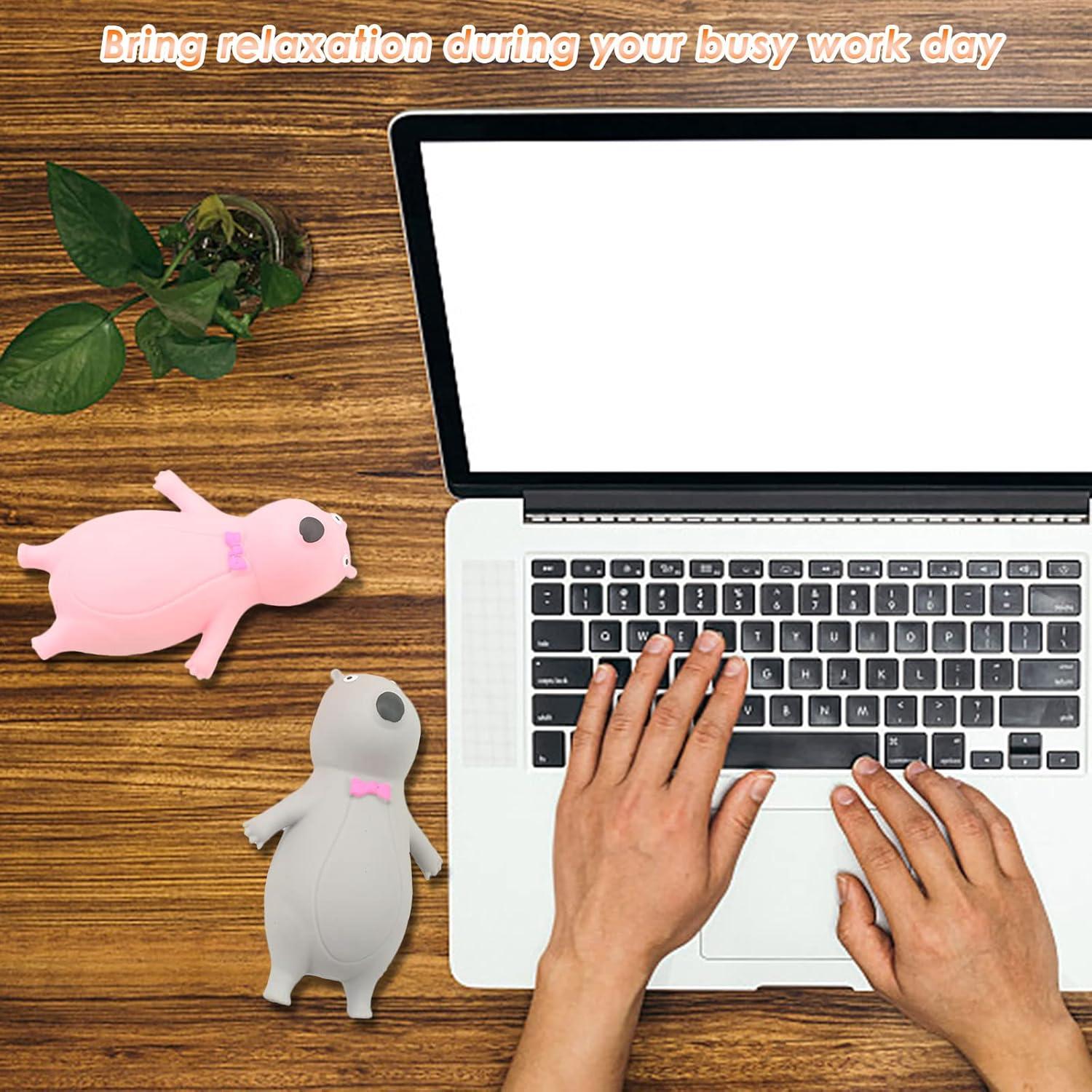 Pelotas de Estrés de Oso 2 Pcs GuTiQuanjj - Alivio para Adultos y Niños