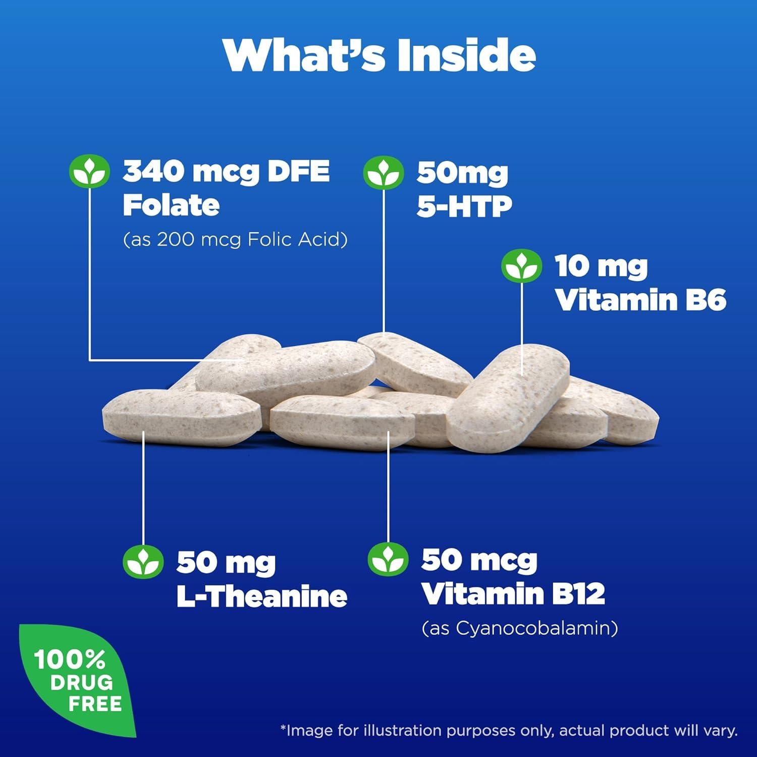 Suplemento Natrol Estado de Ánimo Positivo 5-HTP 50 Tabletas