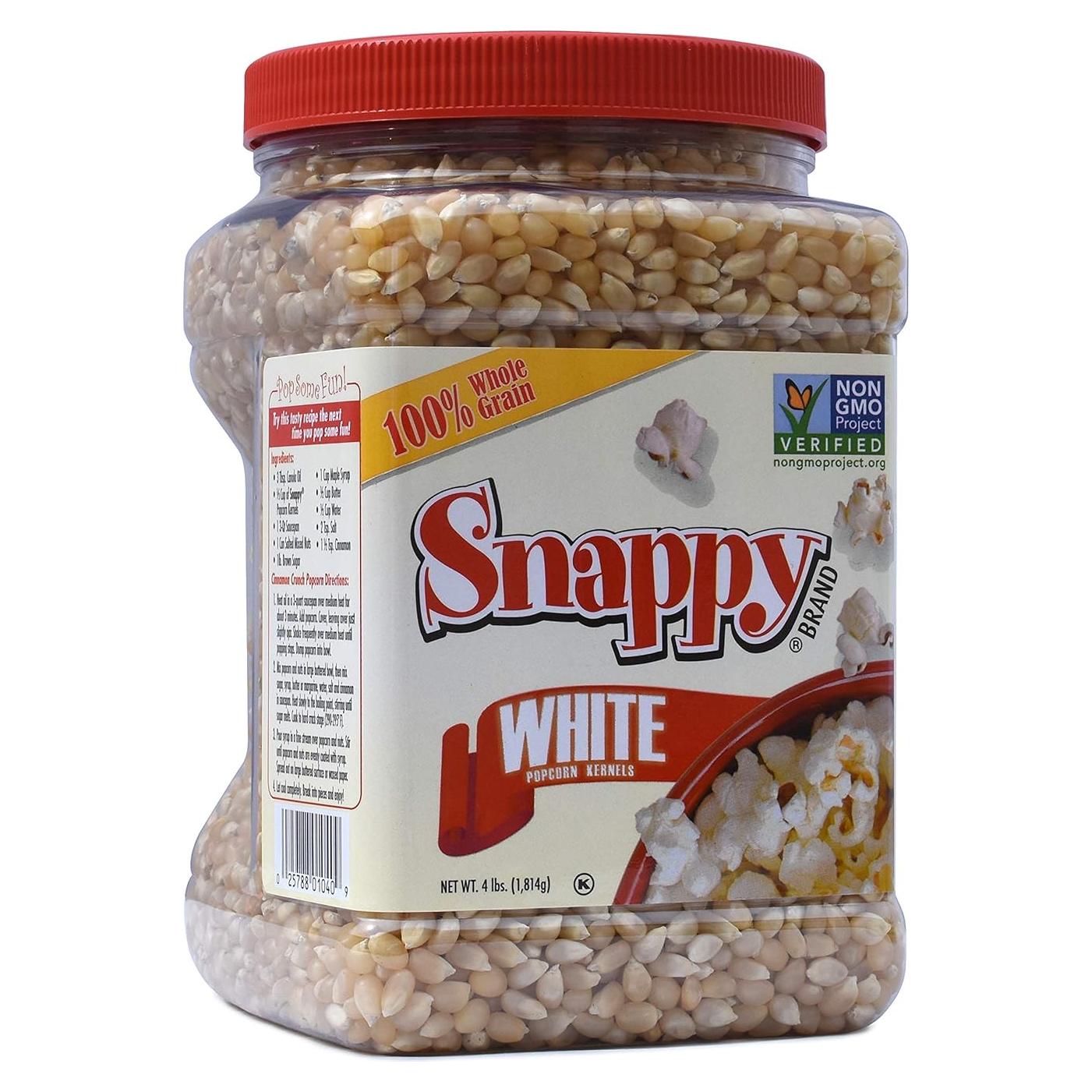 Granos de Palomitas Snappy Popcorn 1.81 kg Gourmet Blancas