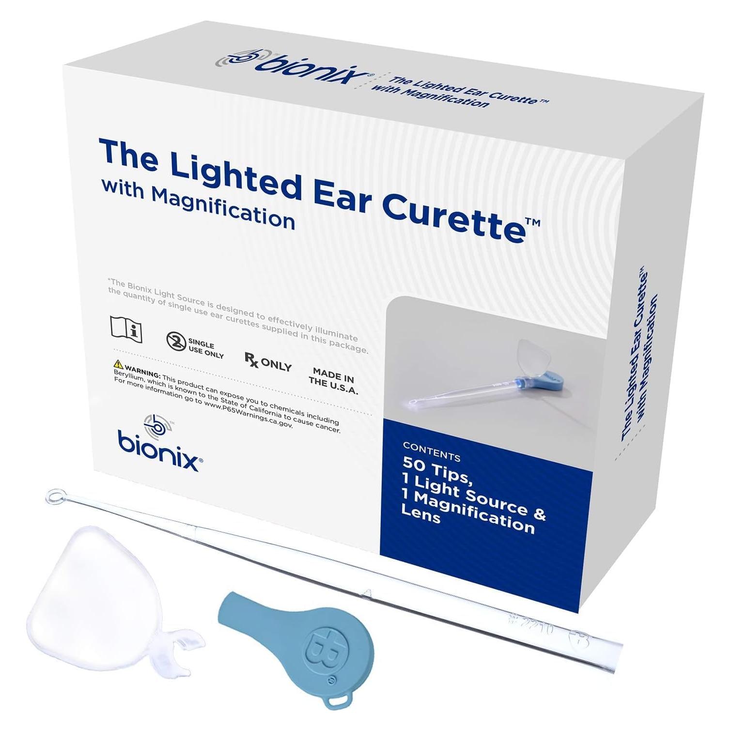 Curette de Oído Iluminada Bionix AngleLoop 50 Unidades