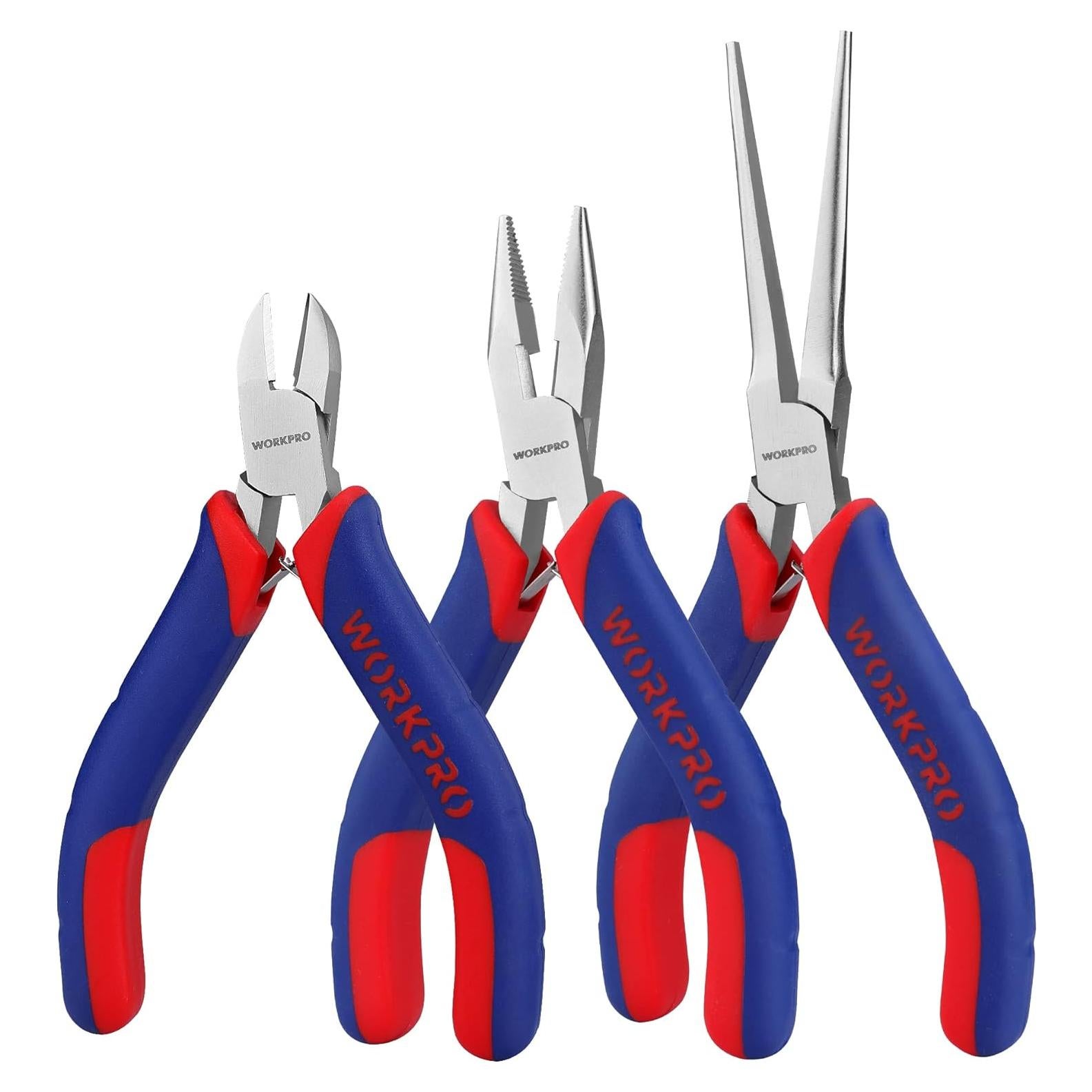 Juego de Mini Alicates WORKPRO 3 Piezas para Manualidades