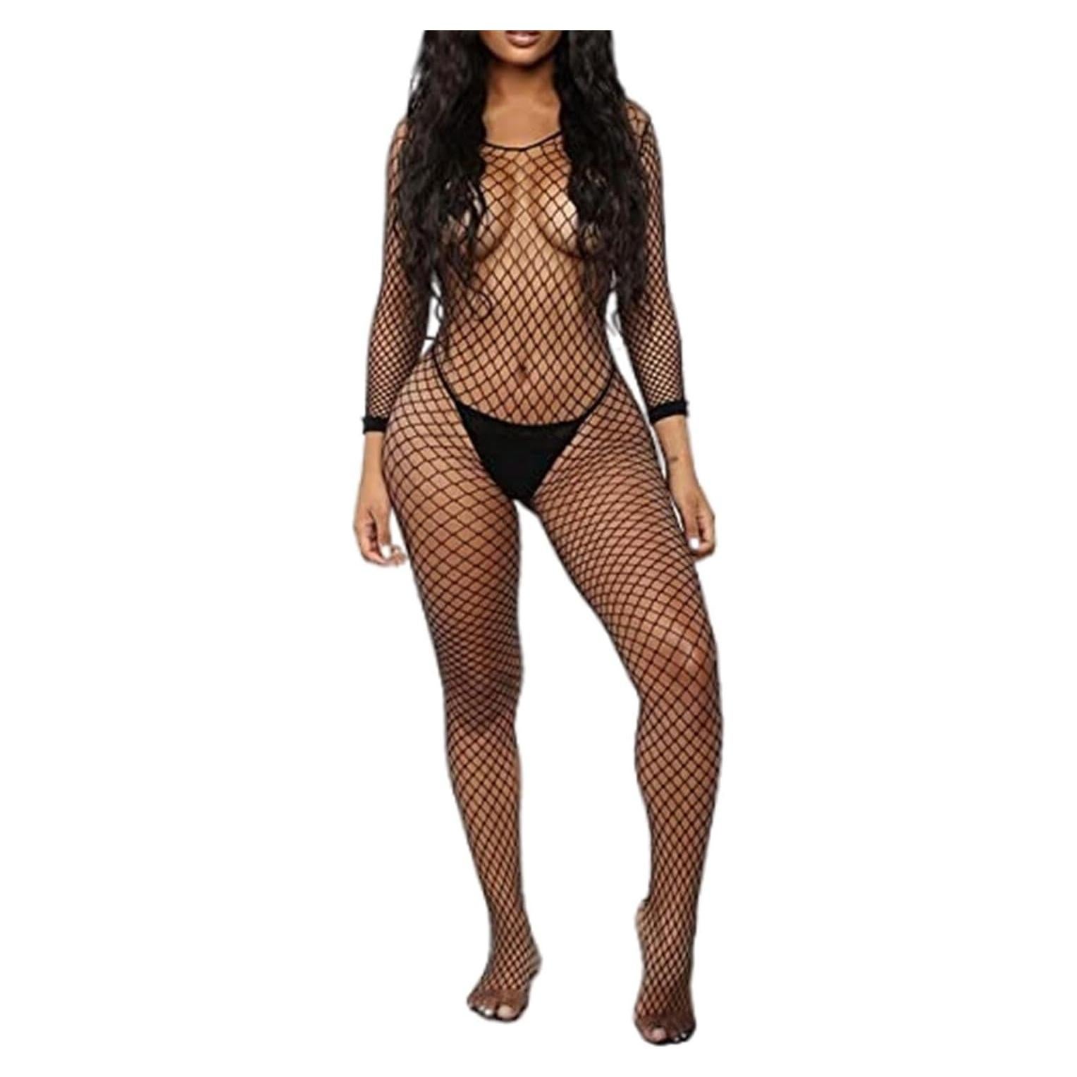 Body de Malla Sexy Walang Lip Talla Única Negro