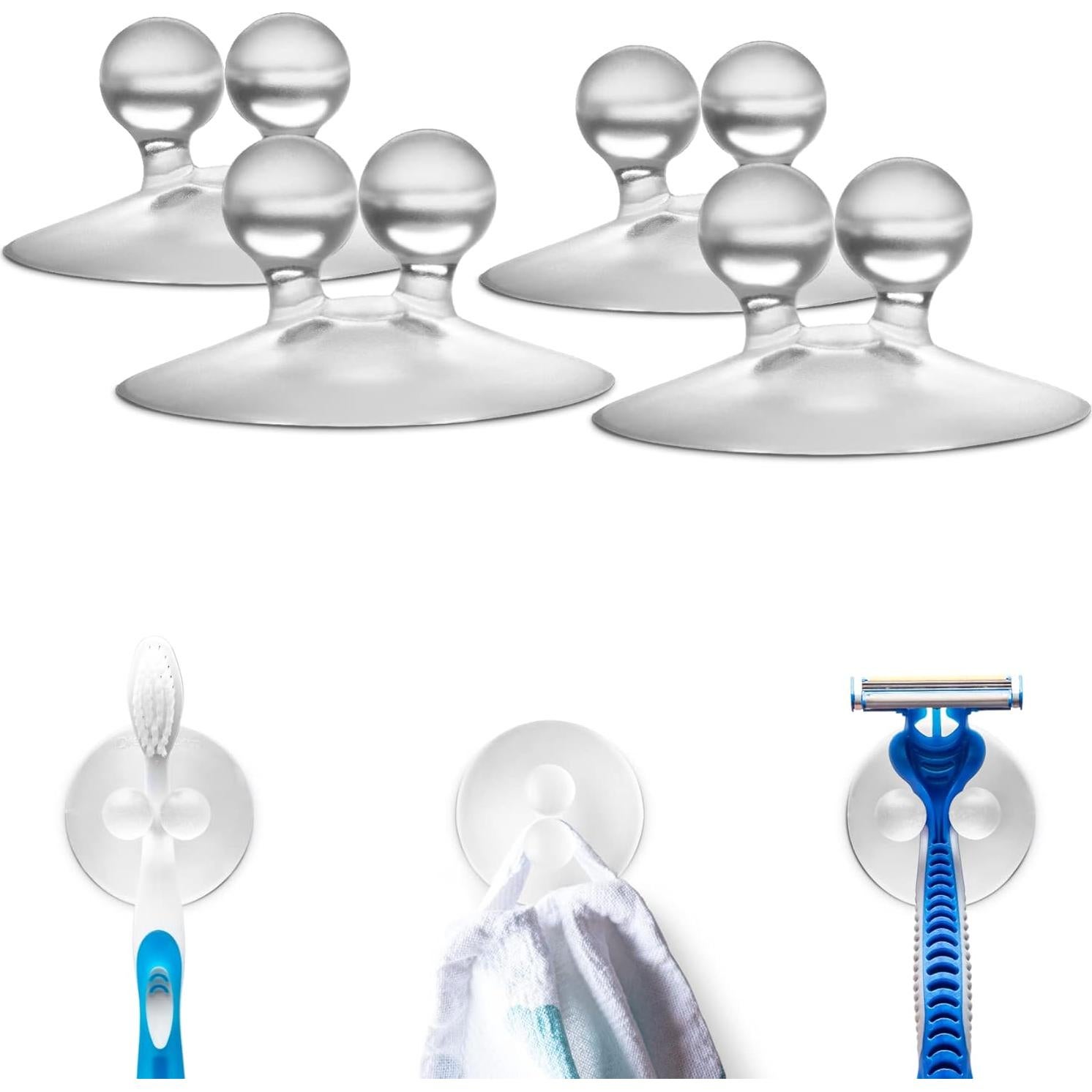 Ganchos de Succión Dreamfarm Jot - Pack de 4, Transparente