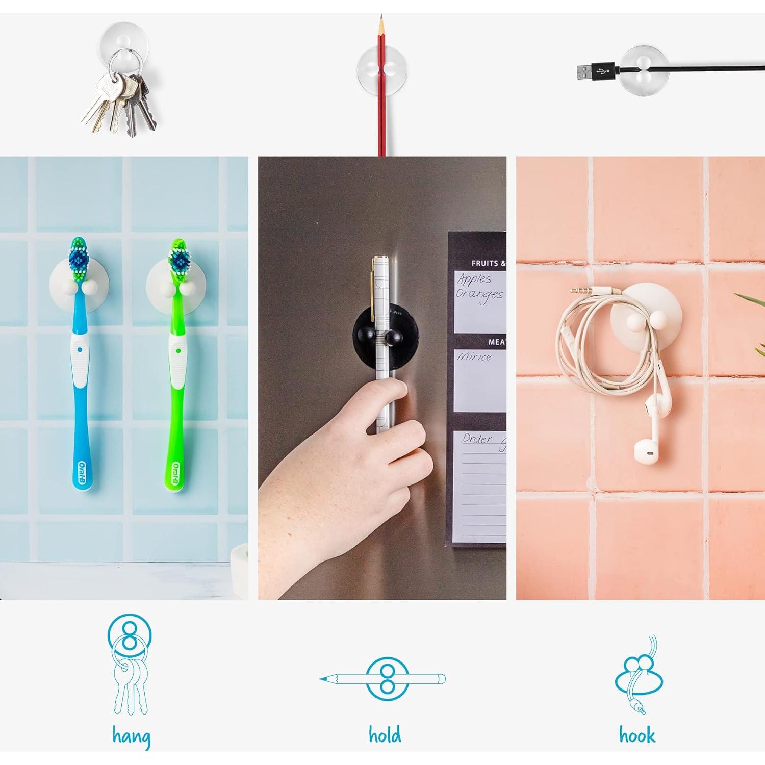 Ganchos de Succión Dreamfarm Jot - Pack de 4, Transparente