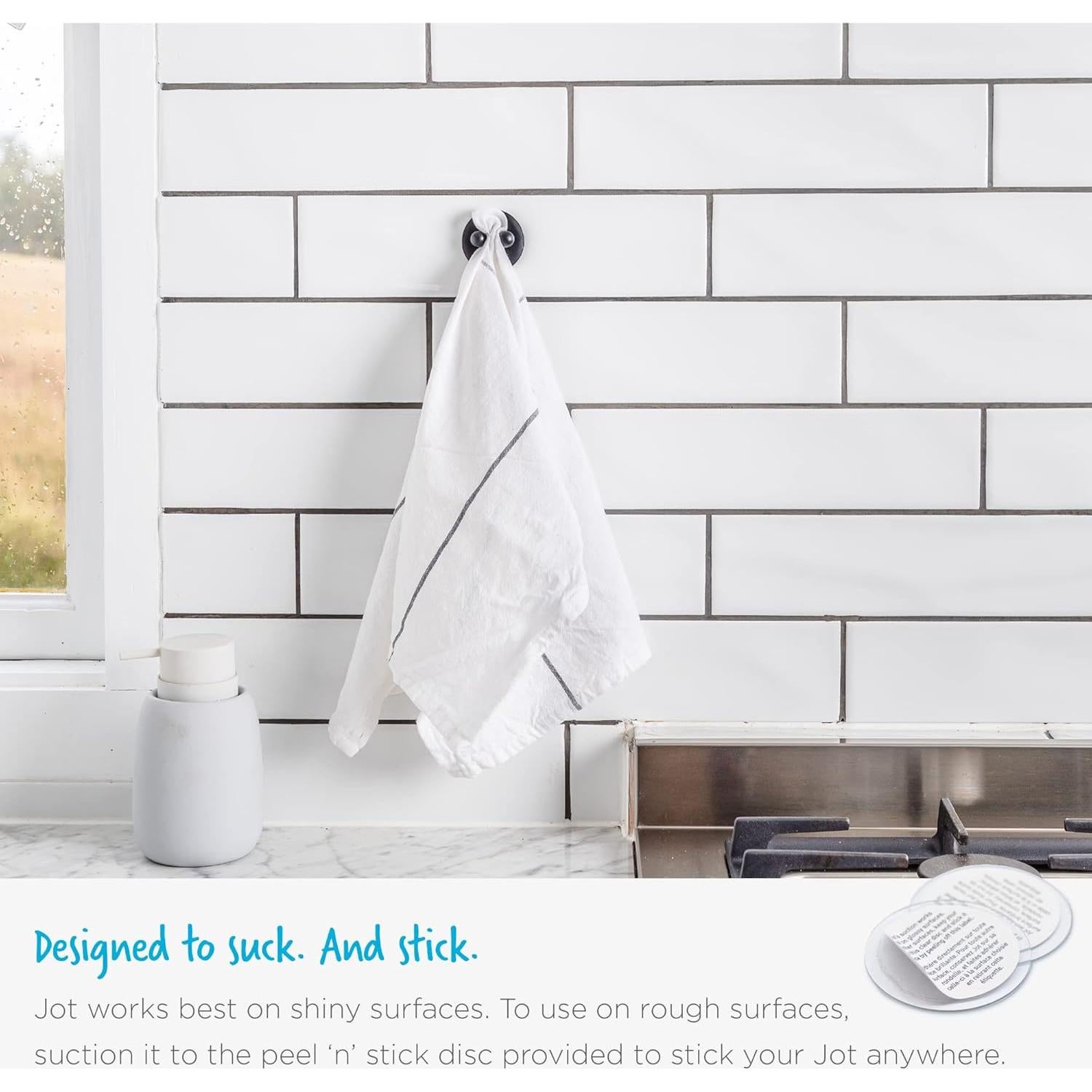 Ganchos de Succión Dreamfarm Jot - Pack de 4, Transparente