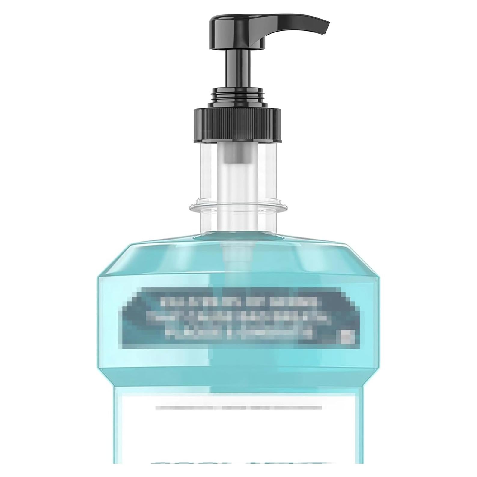 Compatible with Listerine Mouthwash Pump Dispenser for 1 and 1.5 Liter Bottles by kitchentoolz - Easy Dispensing and Mess Free