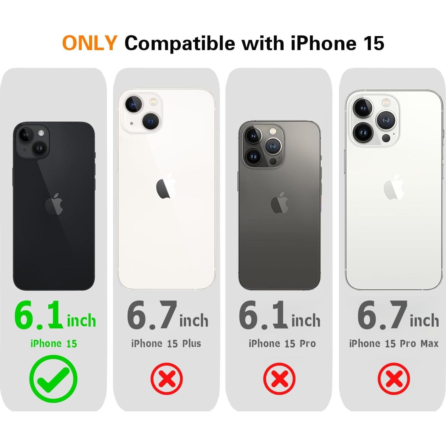 Funda Protectora GUSTAVE para iPhone 15 con Soporte MagSafe y Vidrio 9H