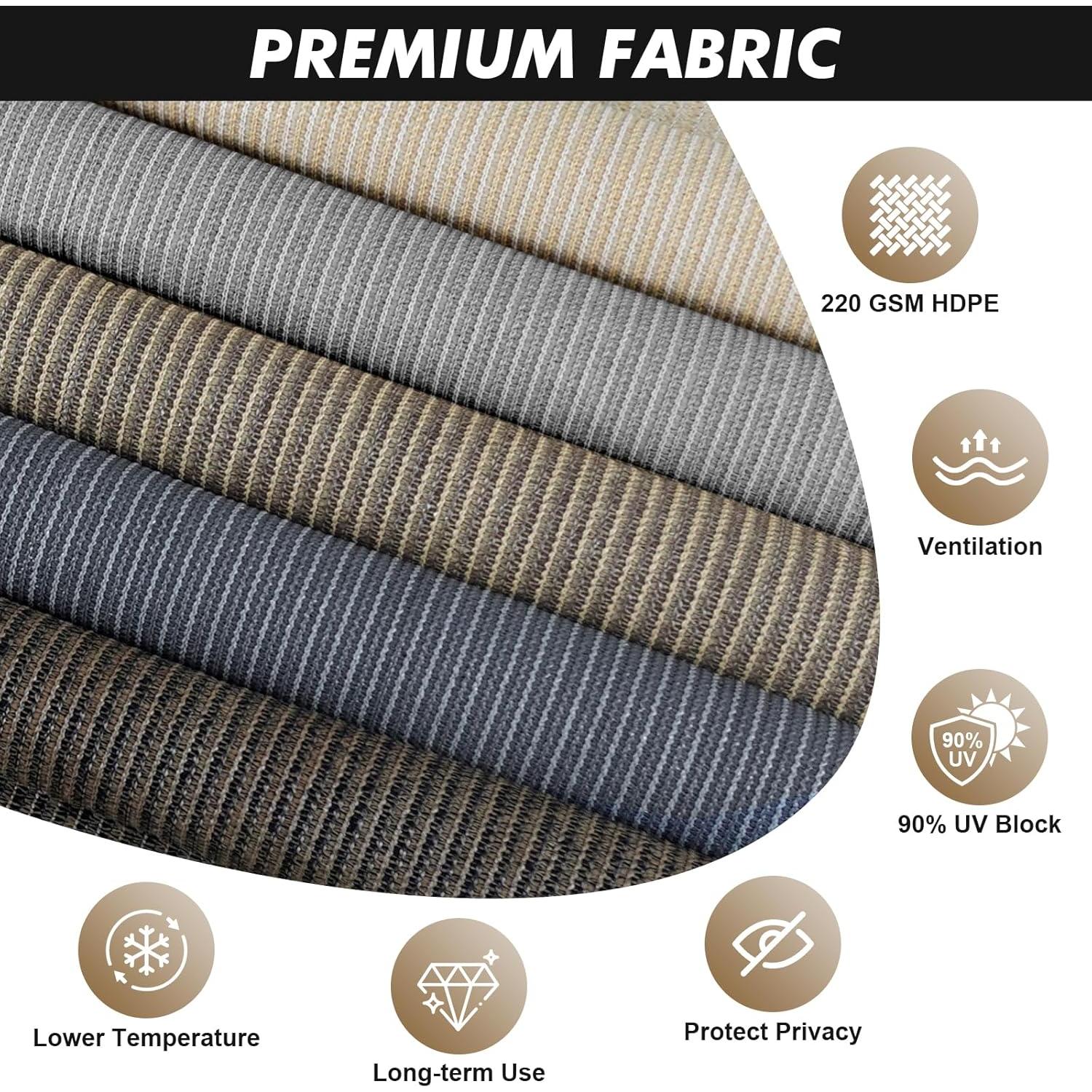 Sombra de Rodillo Exterior Artpuch 1.22x2.44m Gris Azul