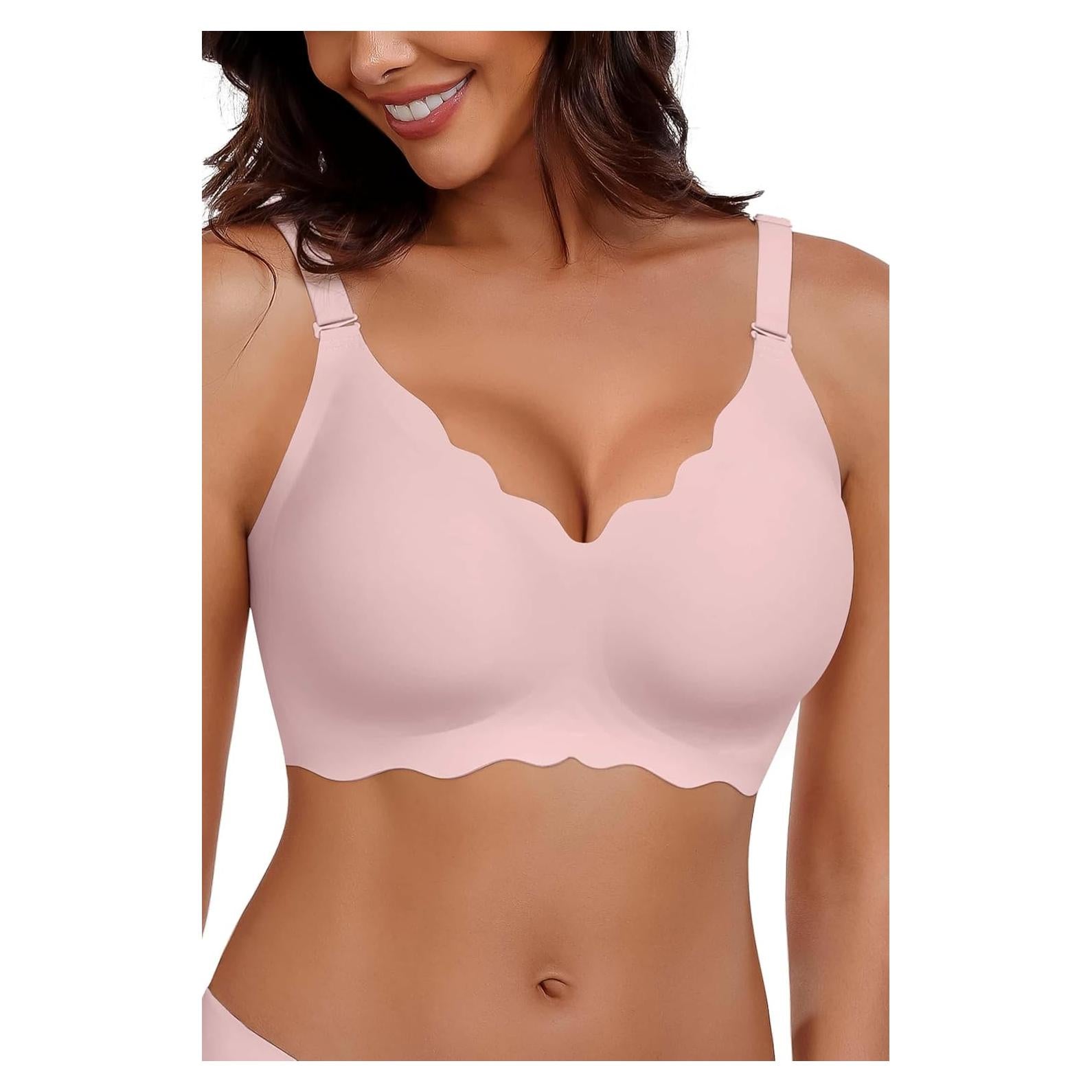 Sostén Inalámbrico Sin Costuras HORISUN Rosa Talla X-Large