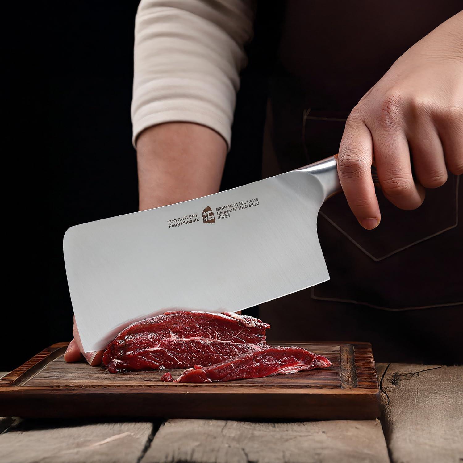 Cuchillo de Carnicero TUO 15.21 cm Acero Inoxidable Pakkawood