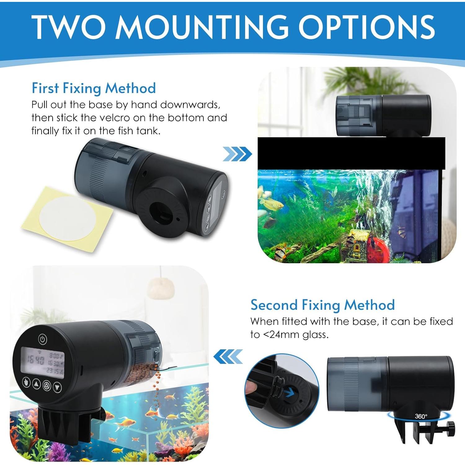 Alimentador Automático de Peces WiFi Lychee 200ml con Temporizador