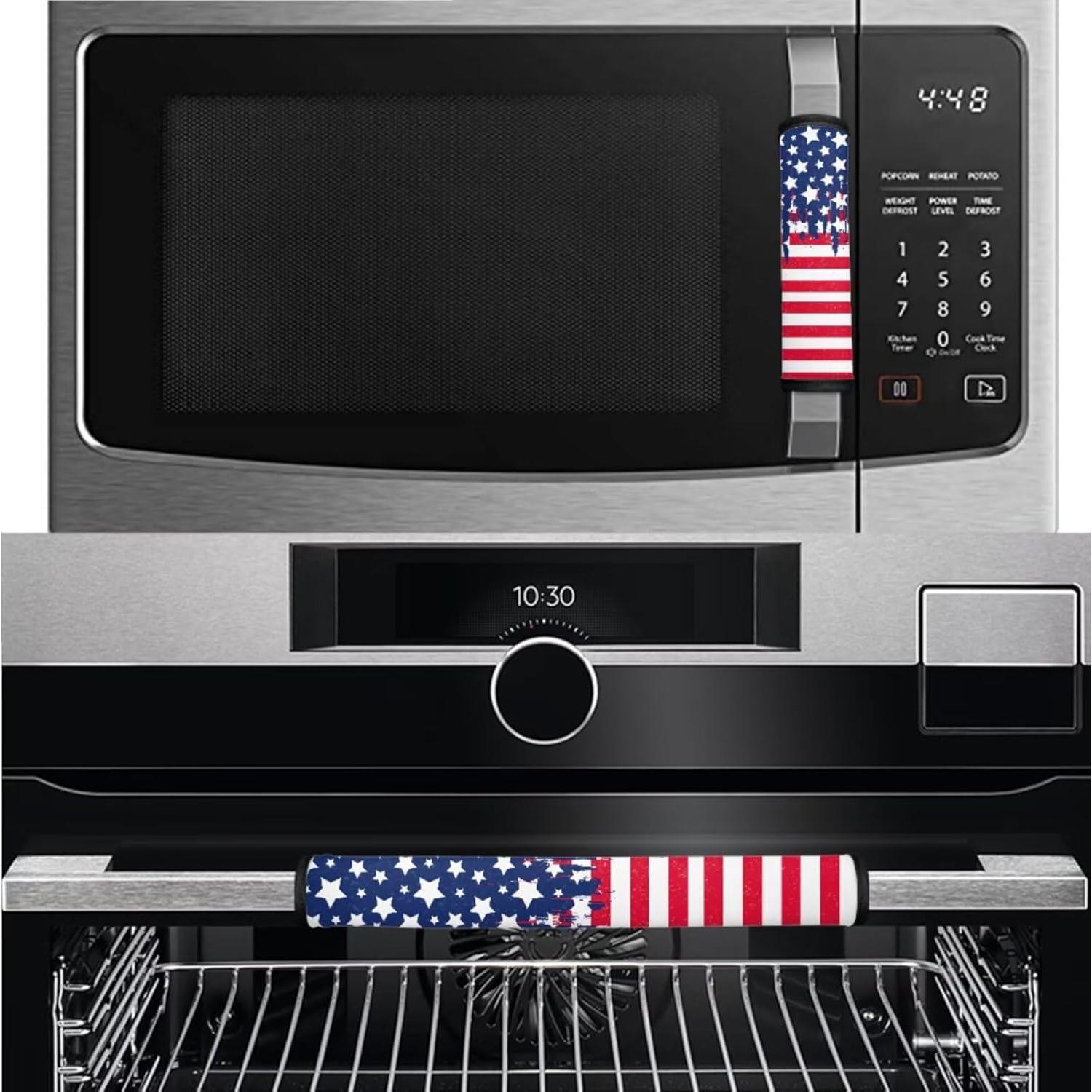 Cubiertas de Manijas de Refrigerador Maiyoinou 8 Piezas Bandera USA