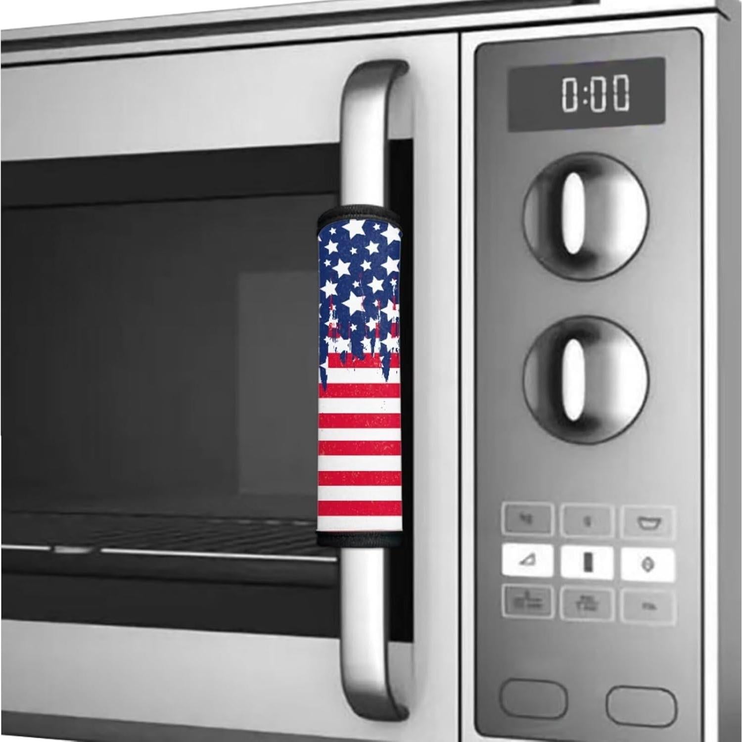 Cubiertas de Manijas de Refrigerador Maiyoinou 8 Piezas Bandera USA