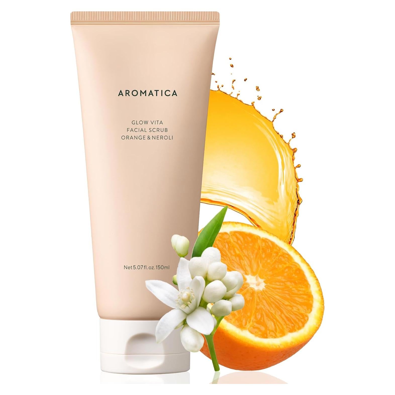 Exfoliante Facial AROMATICA Glow Vita Naranja 150 ml - Suave con Vitamina C