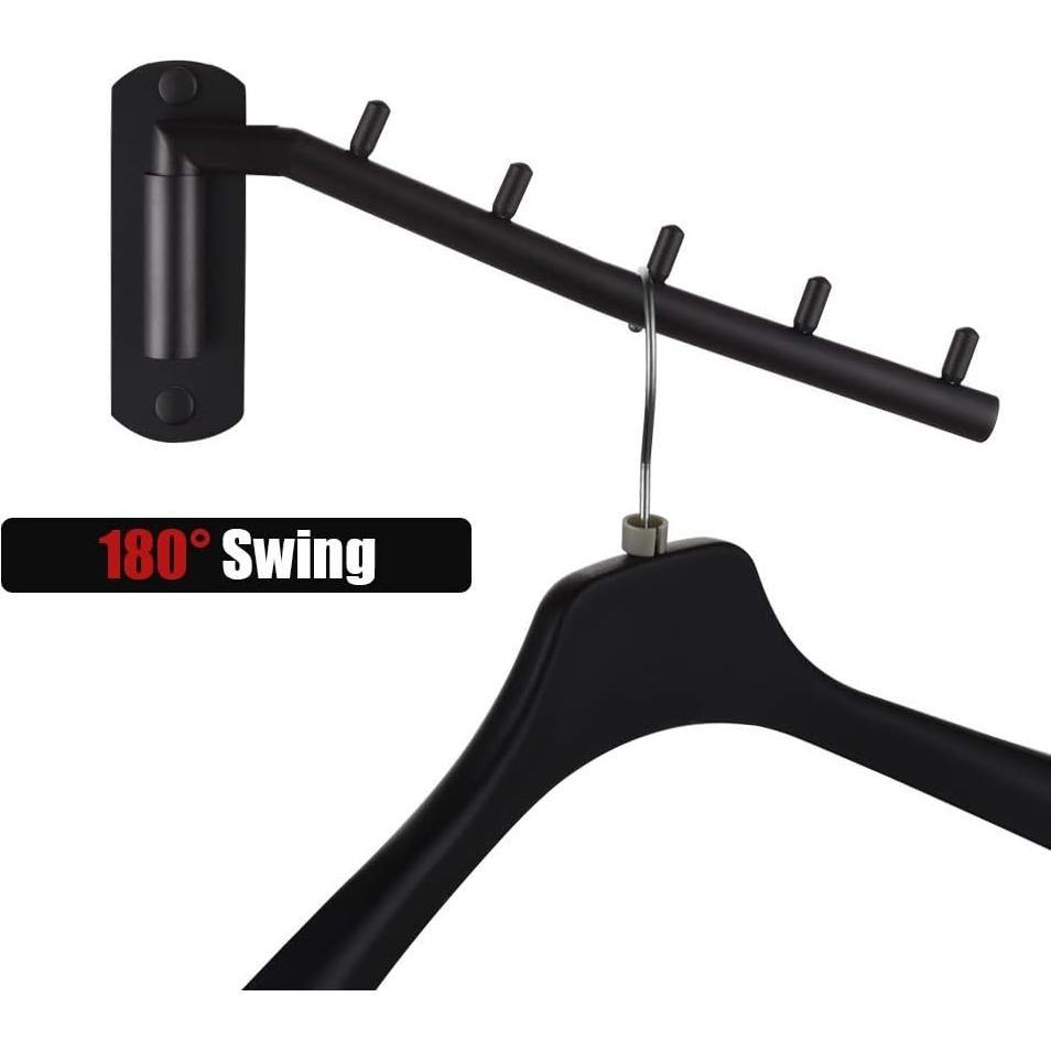 Perchero Plegable JQK de Acero Inoxidable Negro Mate