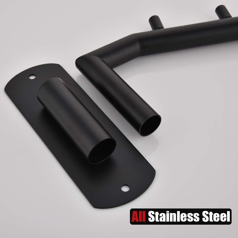 Perchero Plegable JQK de Acero Inoxidable Negro Mate