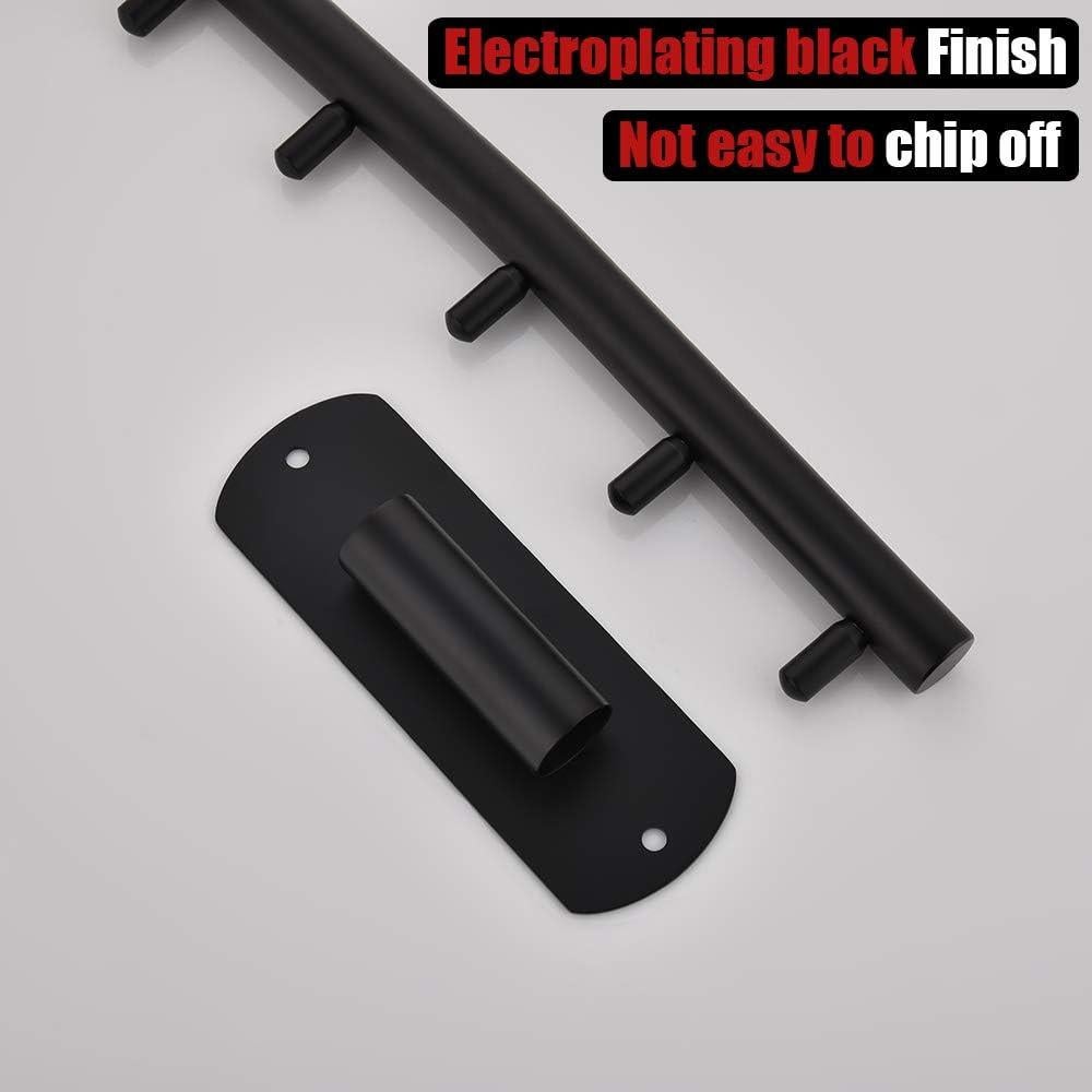 Perchero Plegable JQK de Acero Inoxidable Negro Mate