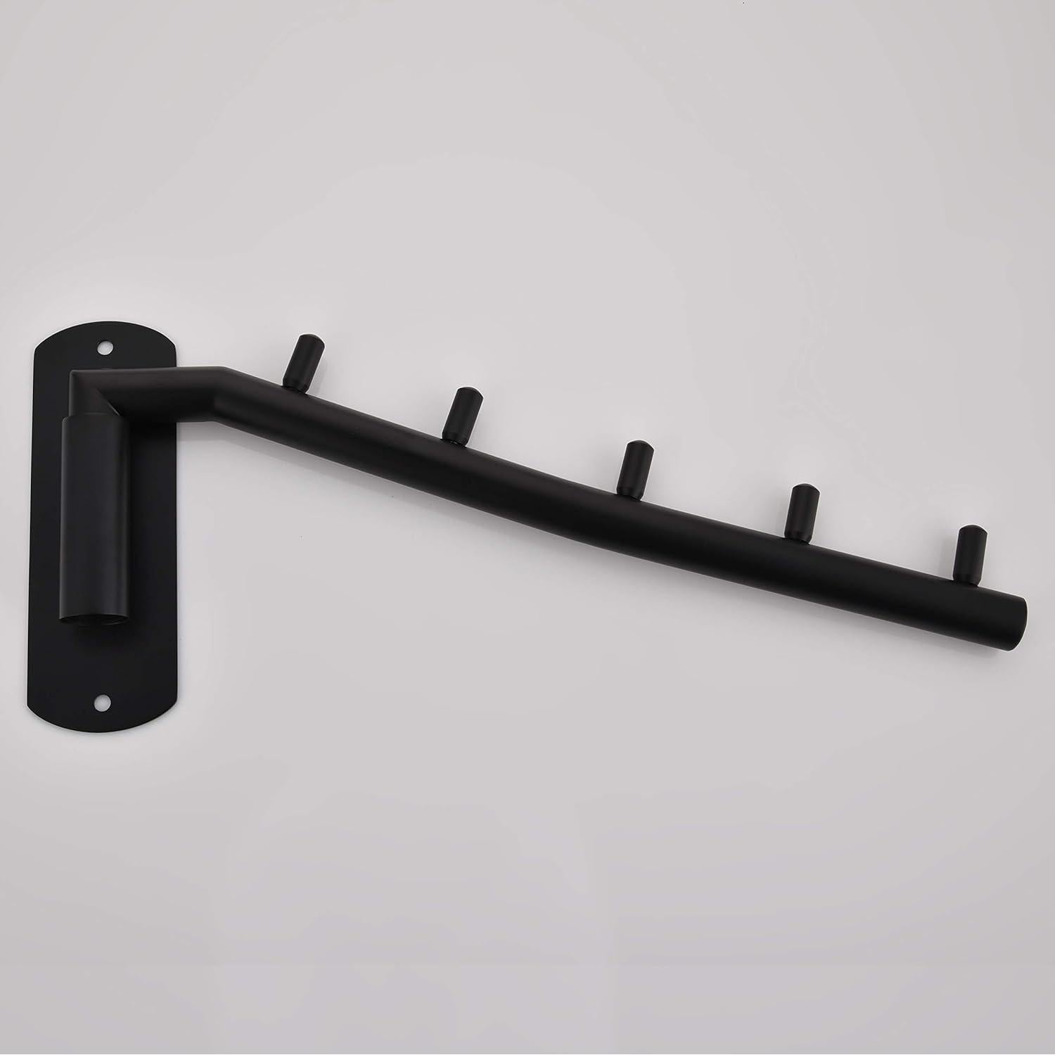 Perchero Plegable JQK de Acero Inoxidable Negro Mate